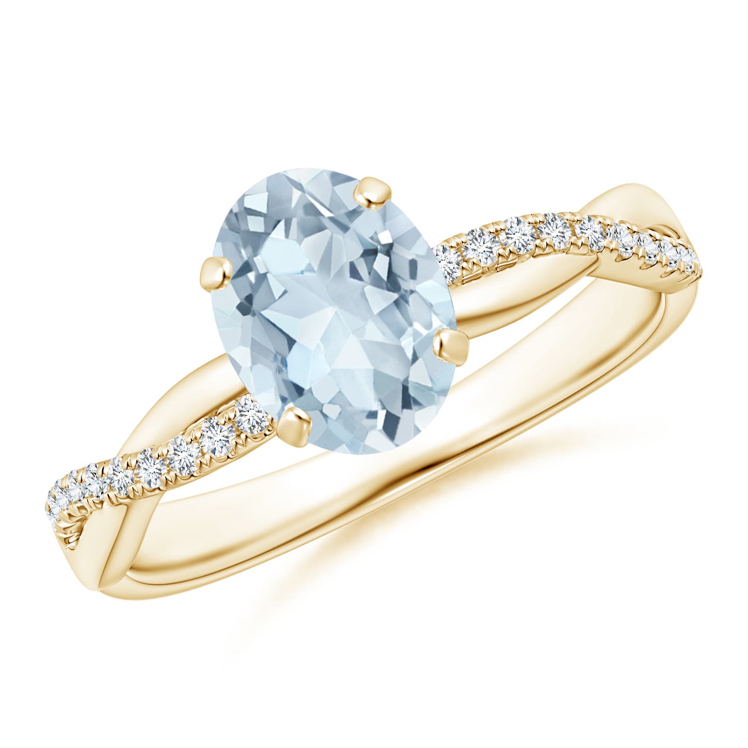 A - Aquamarine / 1.11 CT / 14 KT Yellow Gold