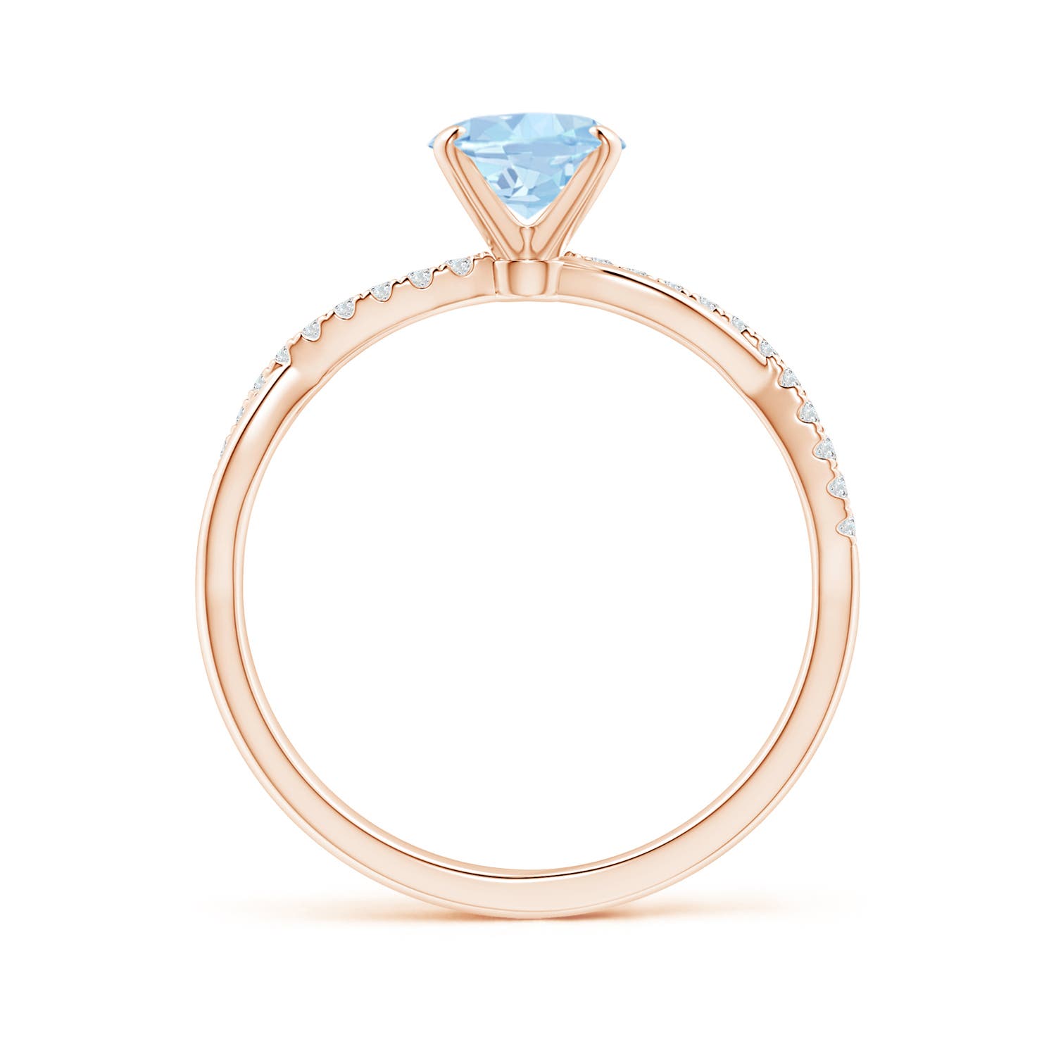 AA - Aquamarine / 1.11 CT / 14 KT Rose Gold