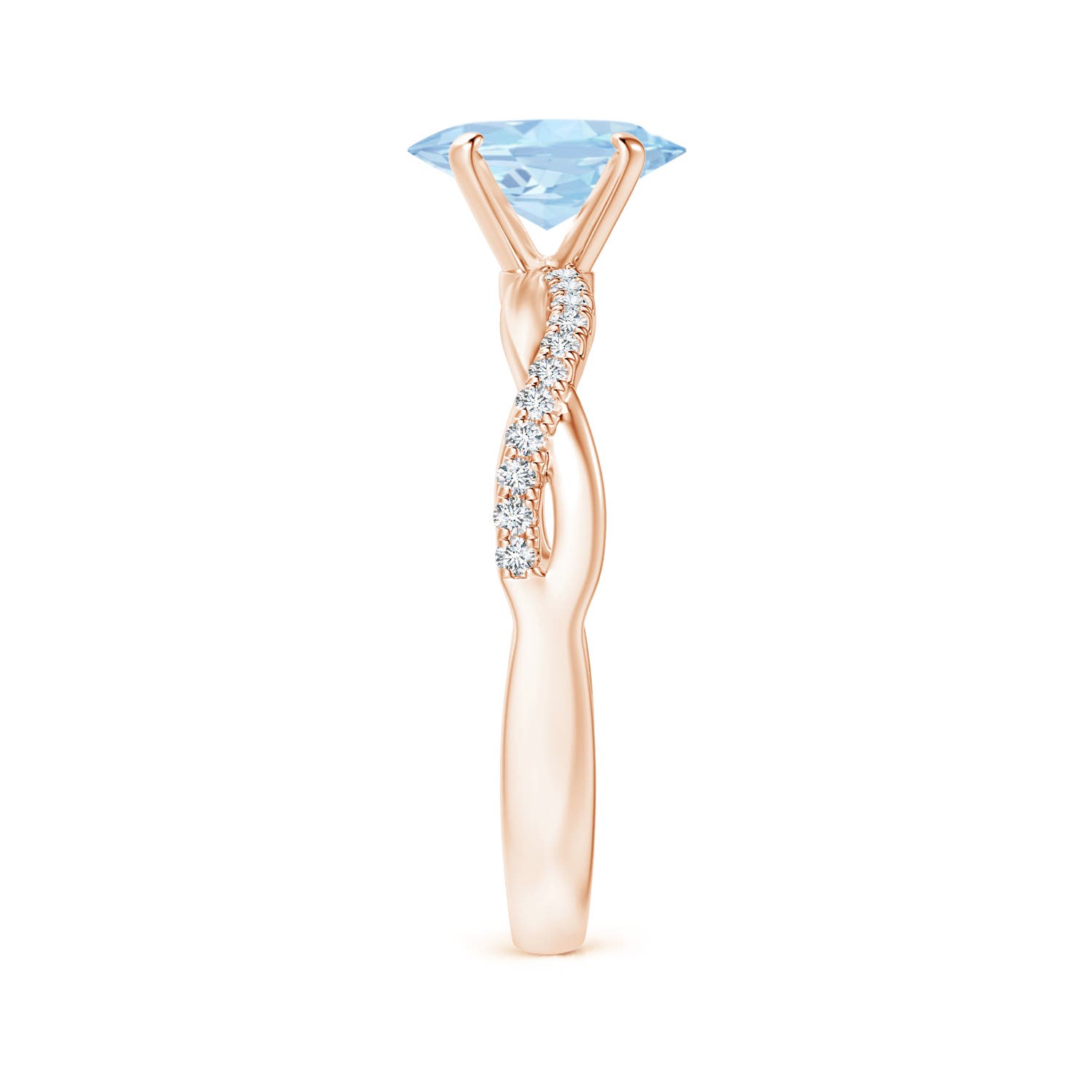 AA - Aquamarine / 1.11 CT / 14 KT Rose Gold