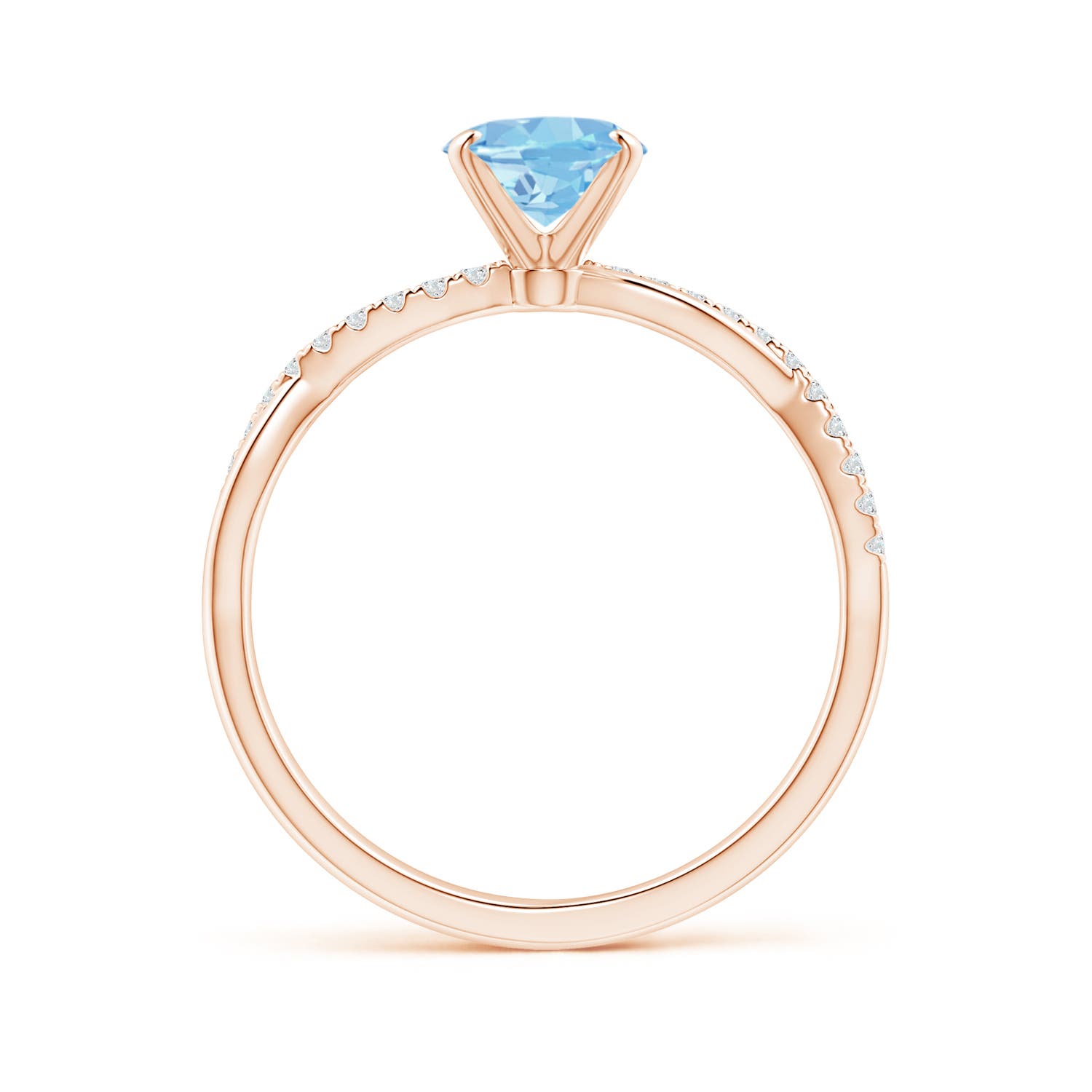 AAAA - Aquamarine / 1.11 CT / 14 KT Rose Gold