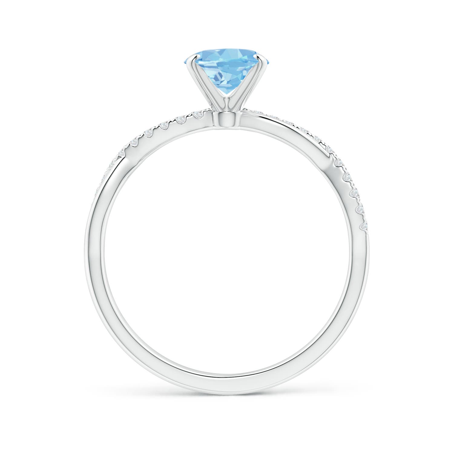 AAAA - Aquamarine / 1.11 CT / 14 KT White Gold