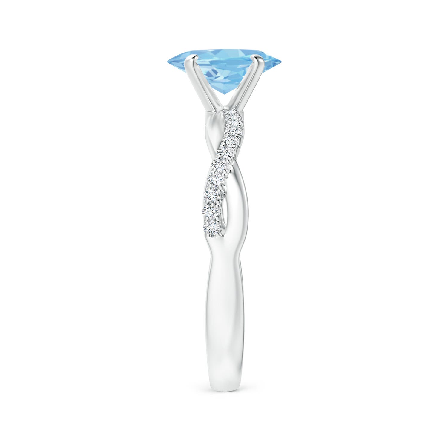 AAAA - Aquamarine / 1.11 CT / 14 KT White Gold