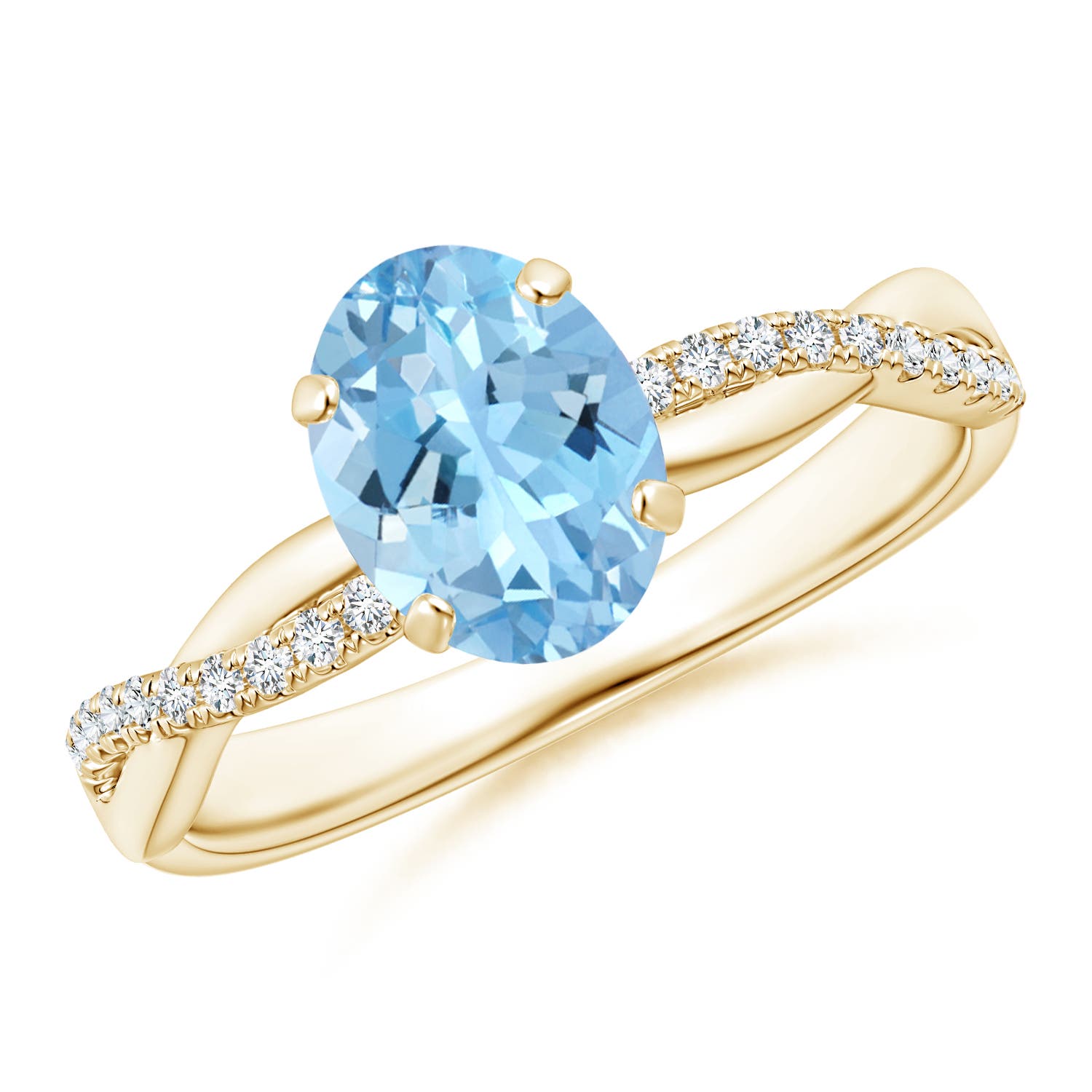 AAAA - Aquamarine / 1.11 CT / 14 KT Yellow Gold