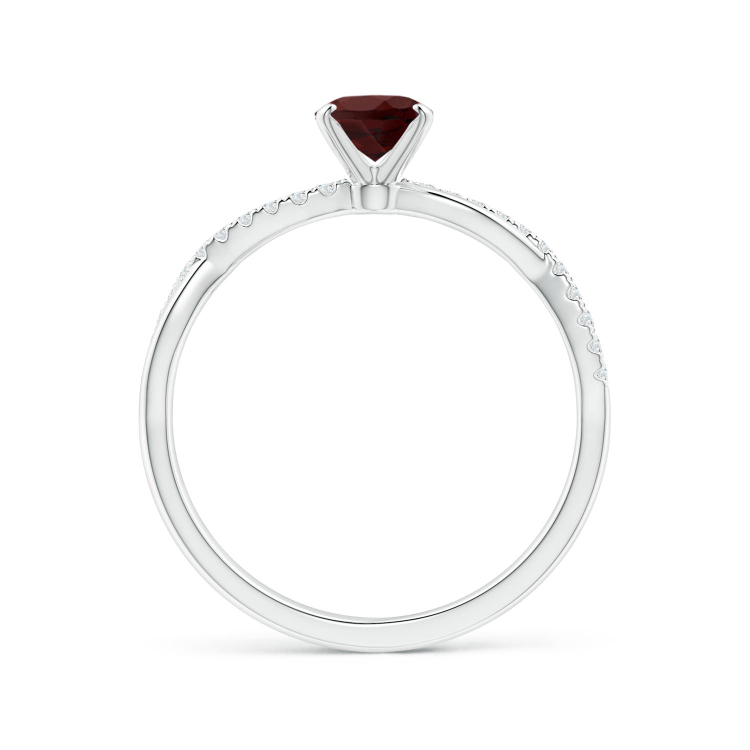 AA - Garnet / 1.01 CT / 14 KT White Gold