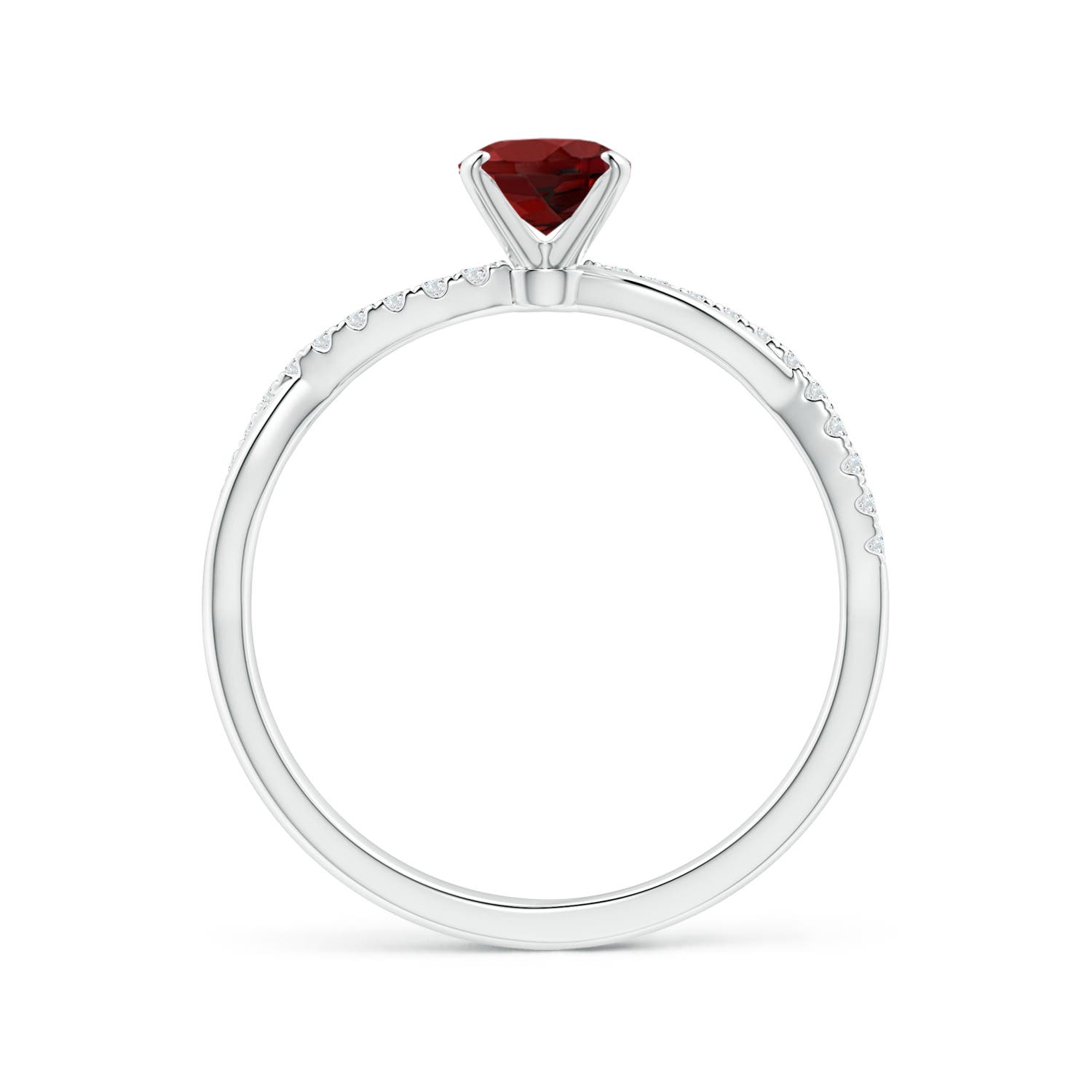 AAAA - Garnet / 1.01 CT / 14 KT White Gold