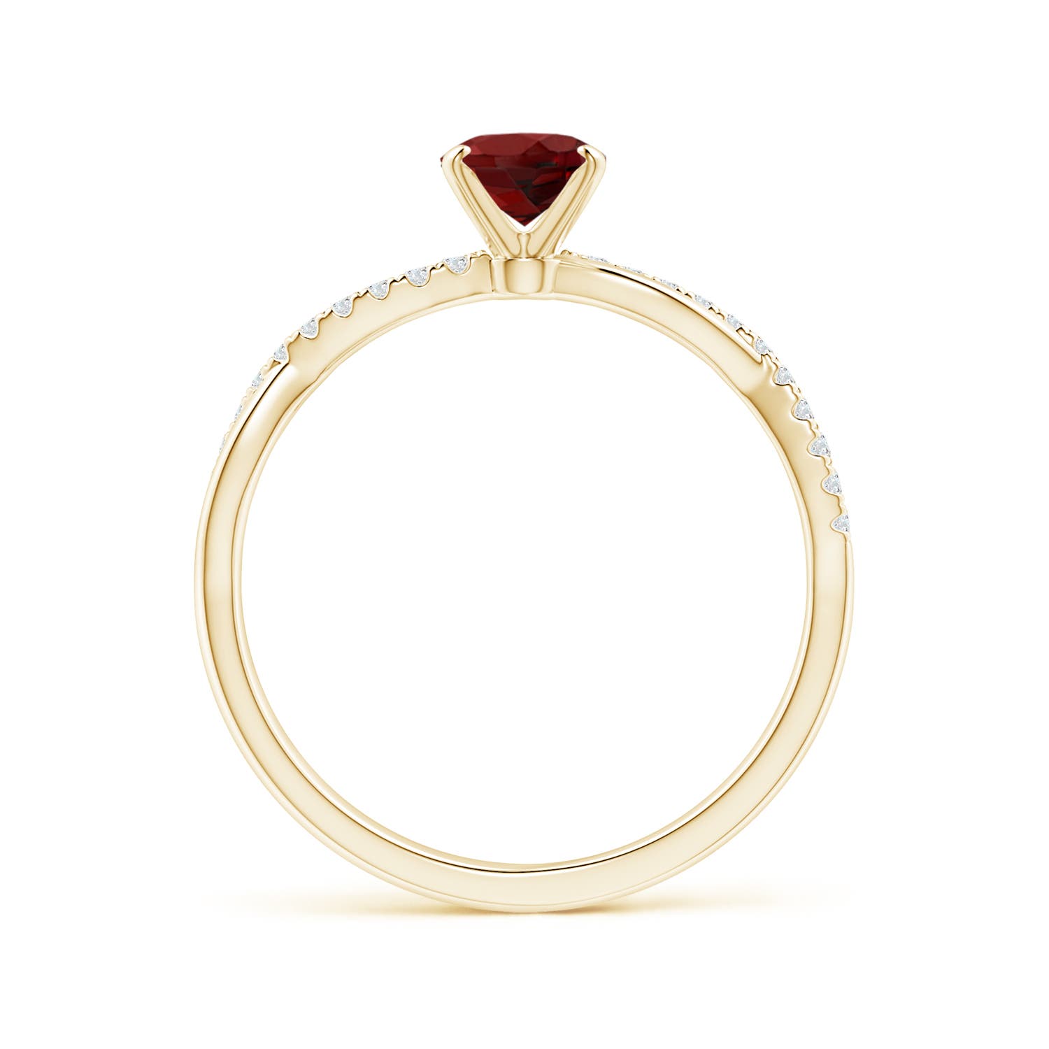 AAAA - Garnet / 1.01 CT / 14 KT Yellow Gold