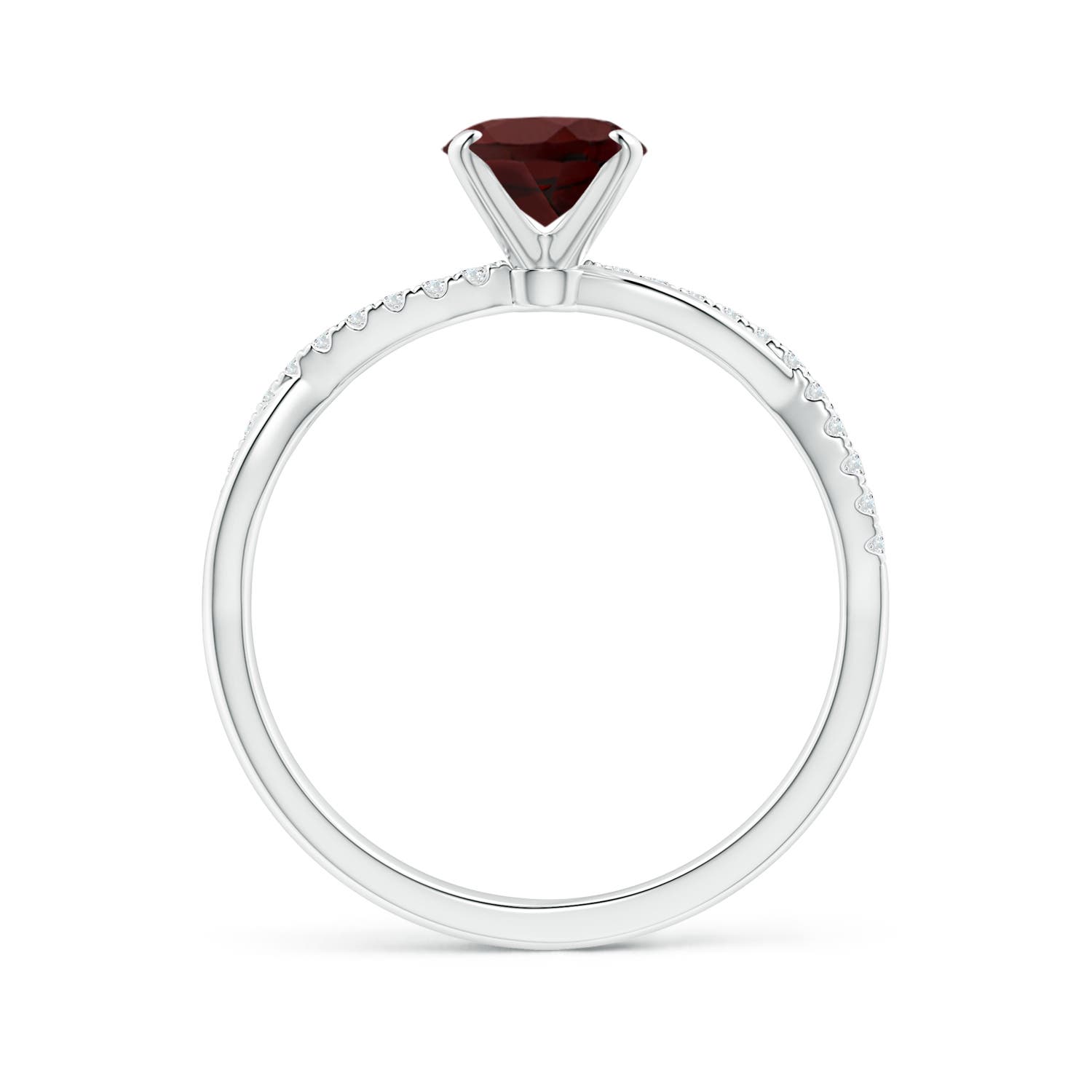 AA - Garnet / 1.56 CT / 14 KT White Gold