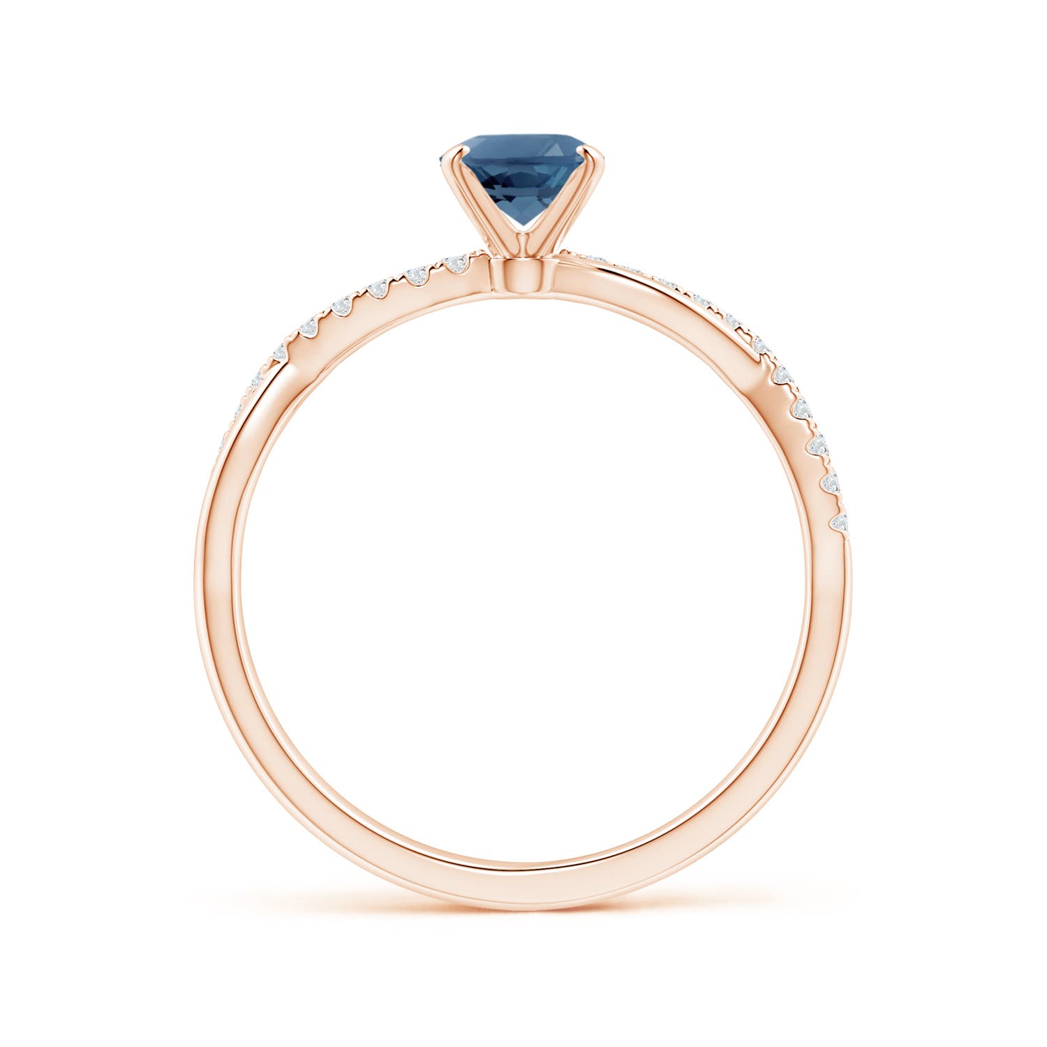 A - London Blue Topaz / 1.06 CT / 14 KT Rose Gold