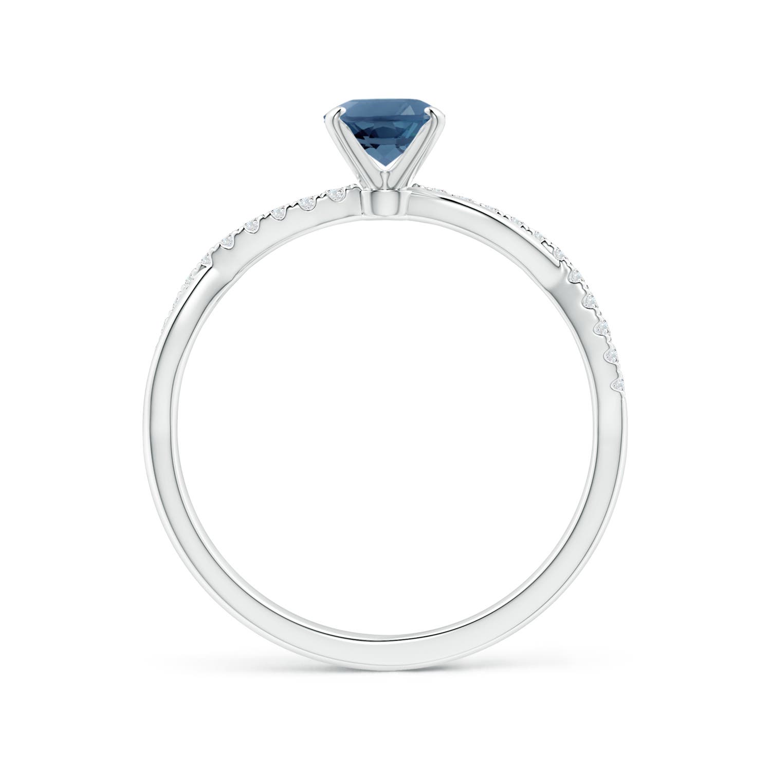 A - London Blue Topaz / 1.06 CT / 14 KT White Gold