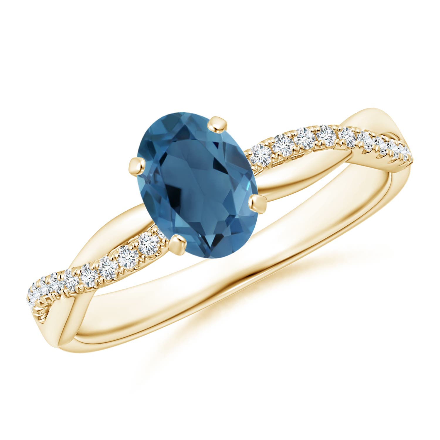 A - London Blue Topaz / 1.06 CT / 14 KT Yellow Gold