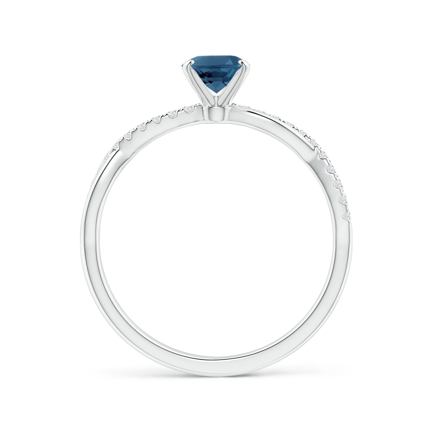 AA - London Blue Topaz / 1.06 CT / 14 KT White Gold