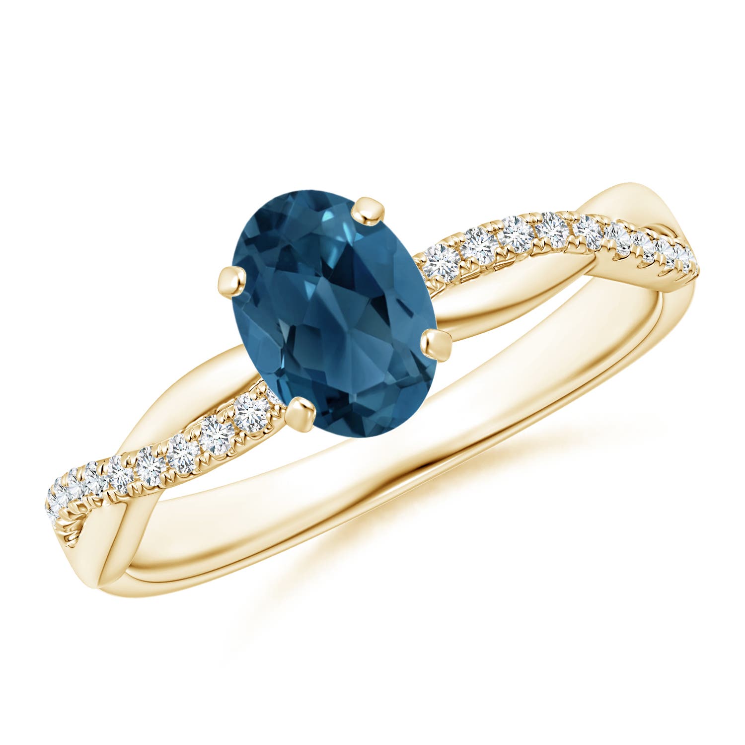 AA - London Blue Topaz / 1.06 CT / 14 KT Yellow Gold