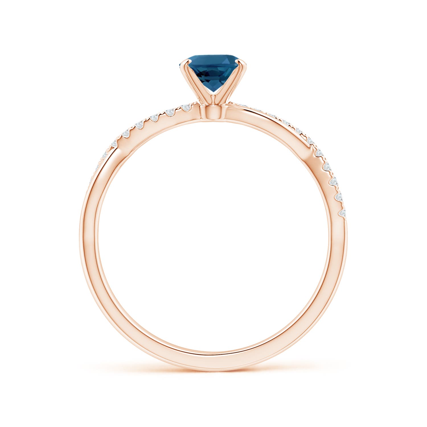 AAA - London Blue Topaz / 1.06 CT / 14 KT Rose Gold