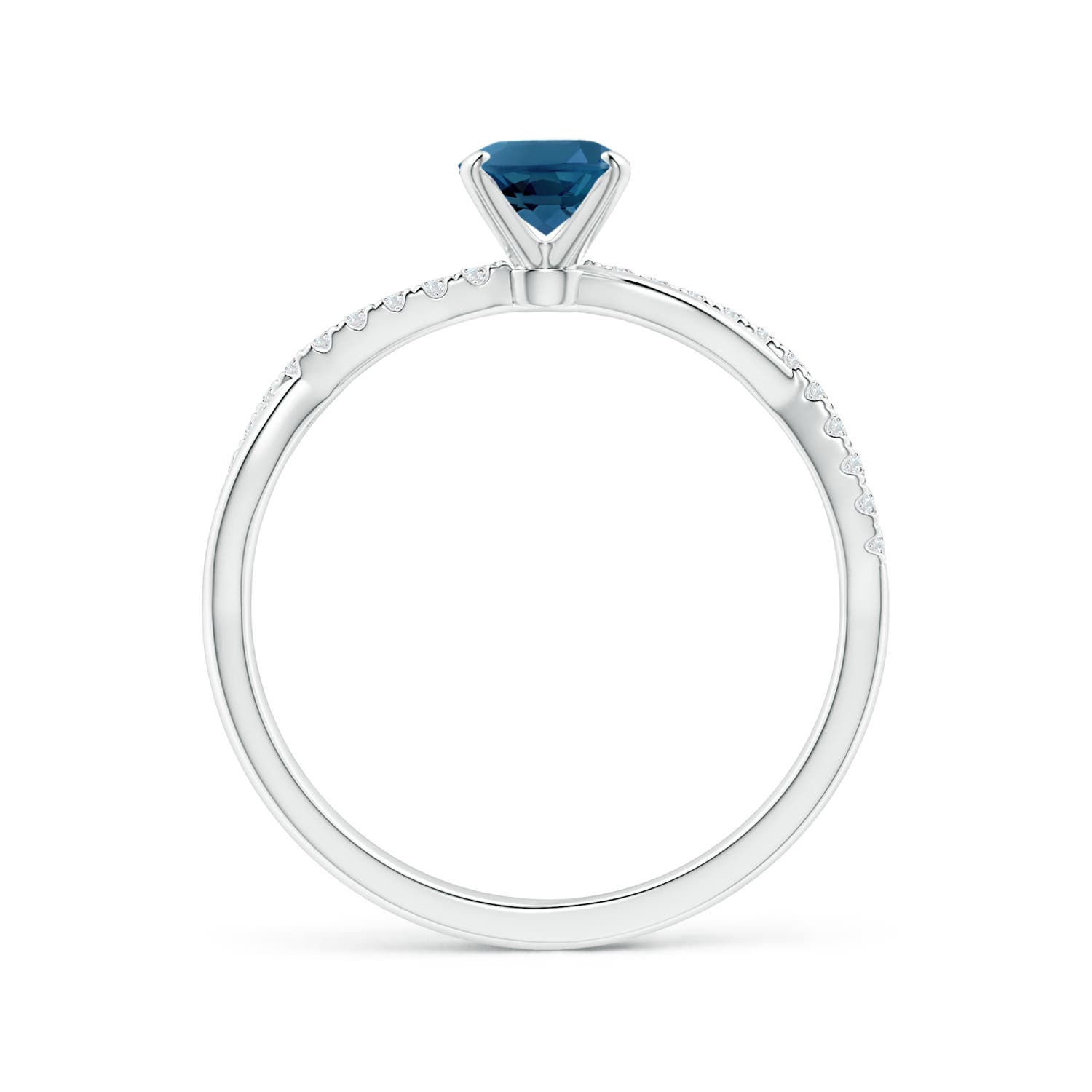 AAA - London Blue Topaz / 1.06 CT / 14 KT White Gold