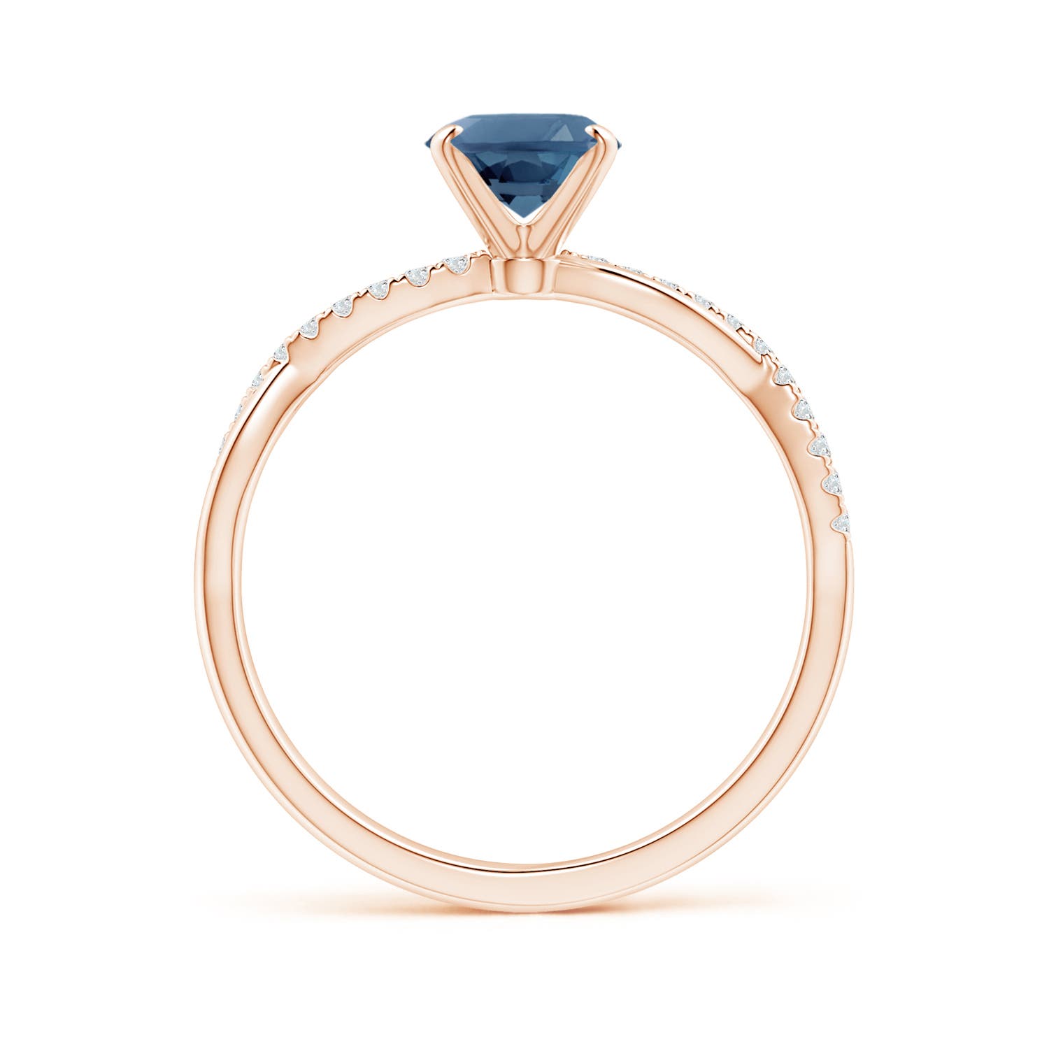 A - London Blue Topaz / 1.61 CT / 14 KT Rose Gold