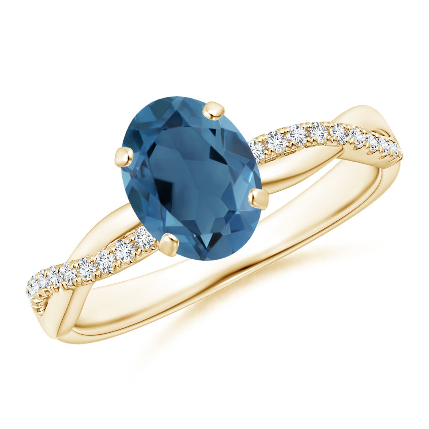 A - London Blue Topaz / 1.61 CT / 14 KT Yellow Gold