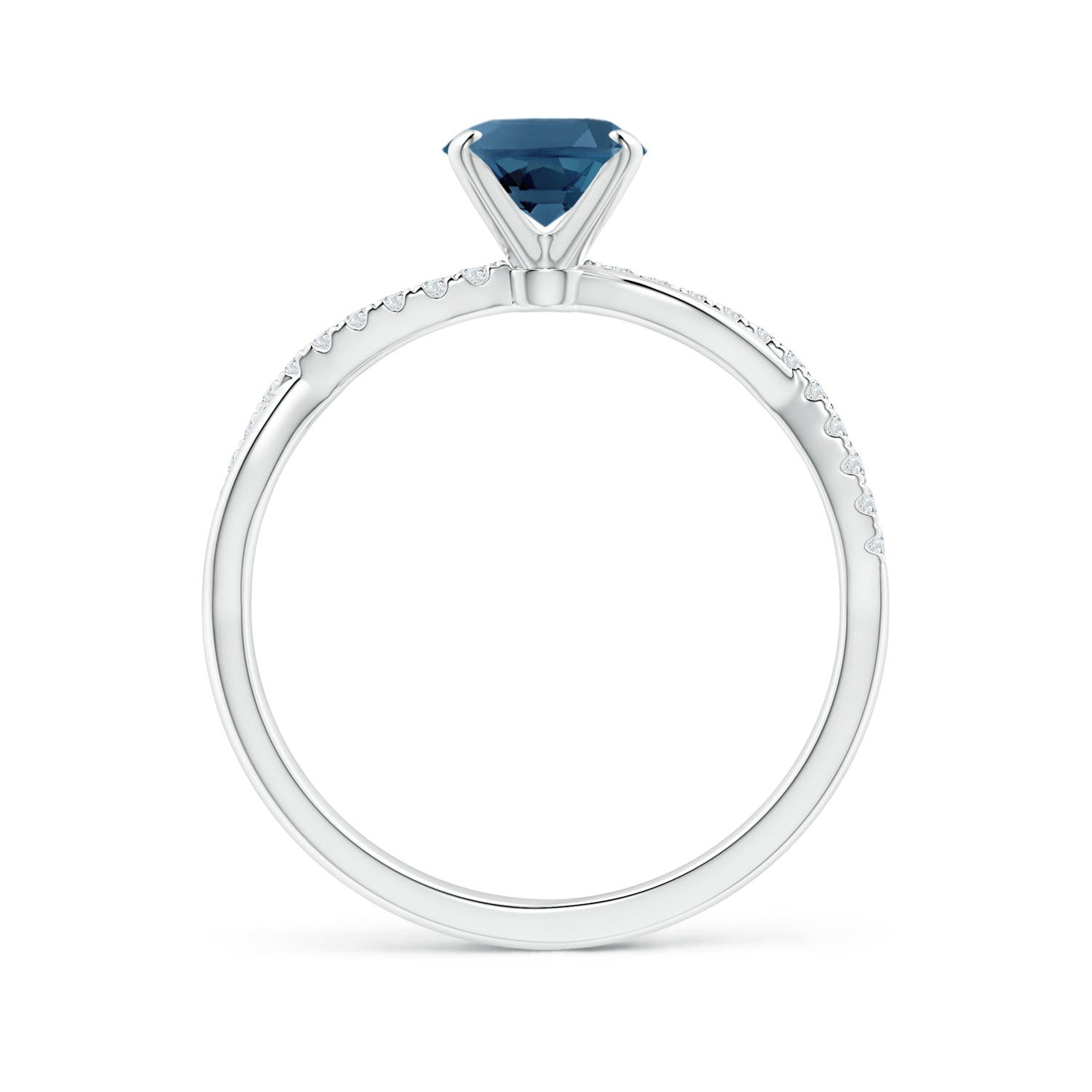 AA - London Blue Topaz / 1.61 CT / 14 KT White Gold