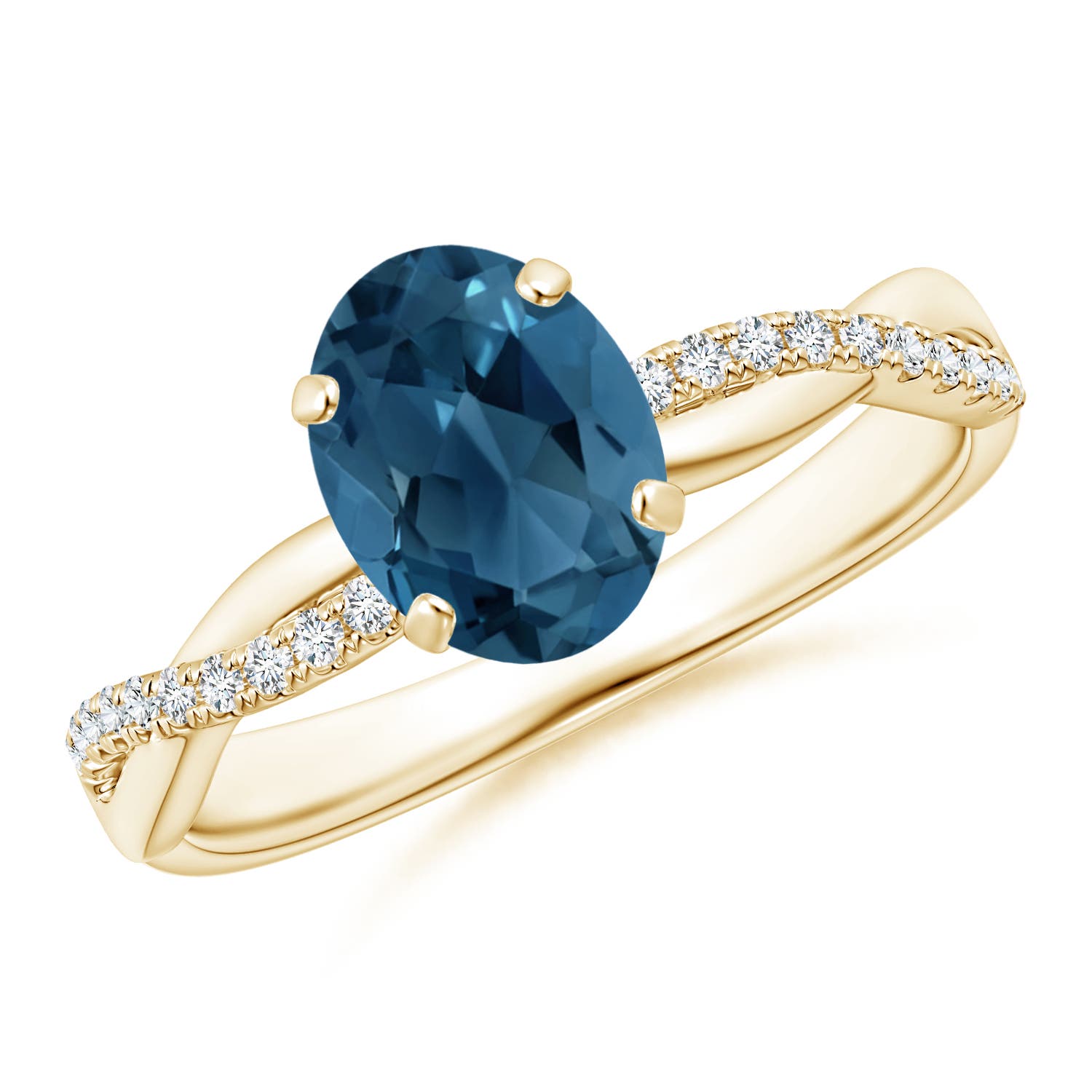 AA - London Blue Topaz / 1.61 CT / 14 KT Yellow Gold