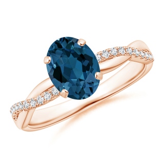 Oval AAA London Blue Topaz