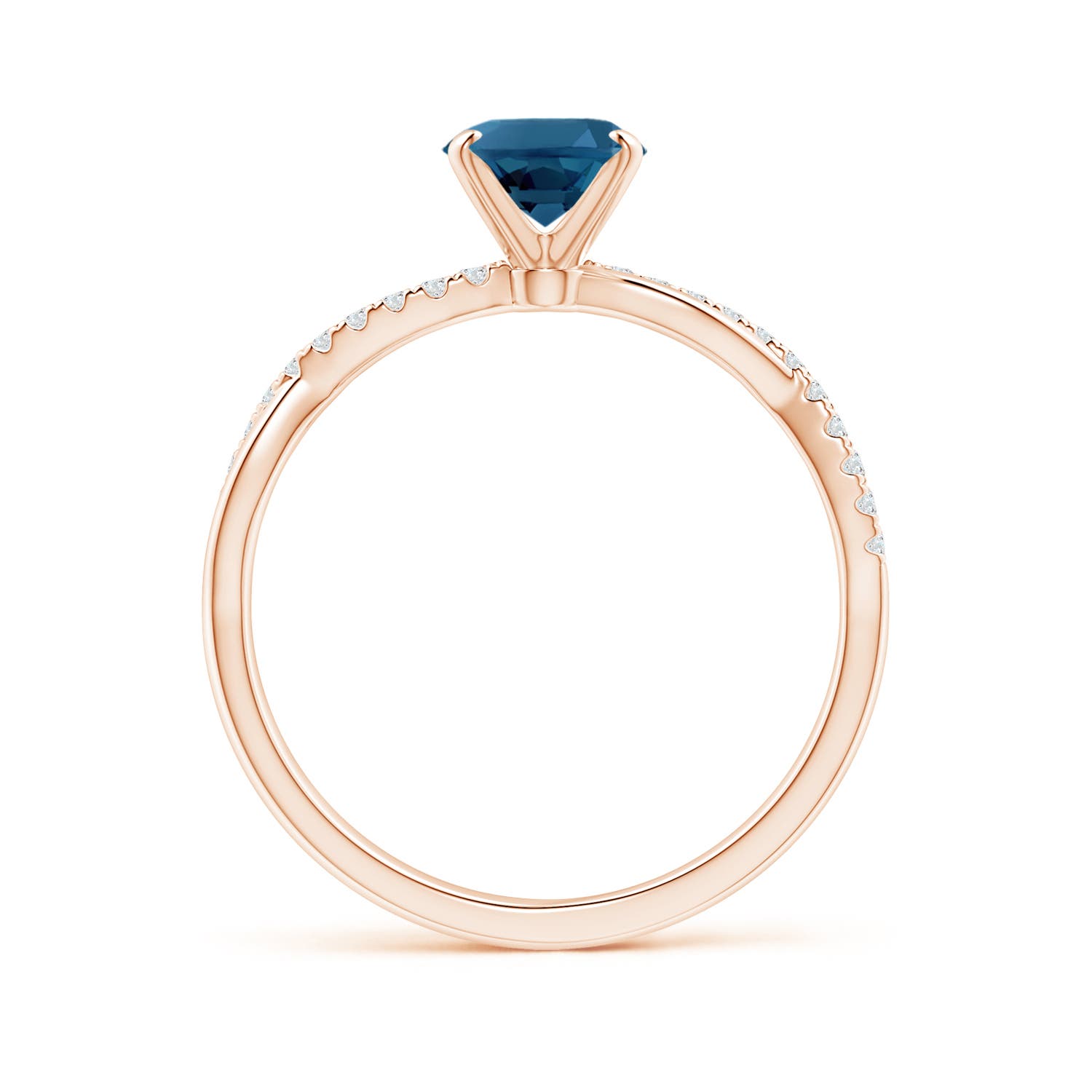 AAA - London Blue Topaz / 1.61 CT / 14 KT Rose Gold