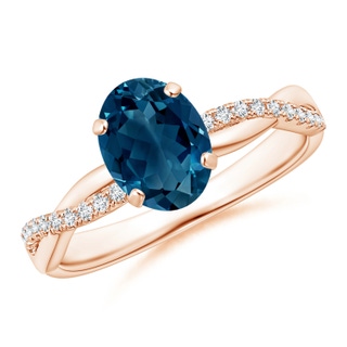 Oval AAAA London Blue Topaz