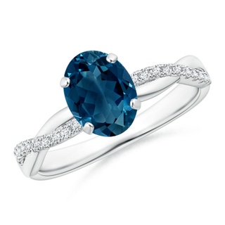 Oval AAAA London Blue Topaz