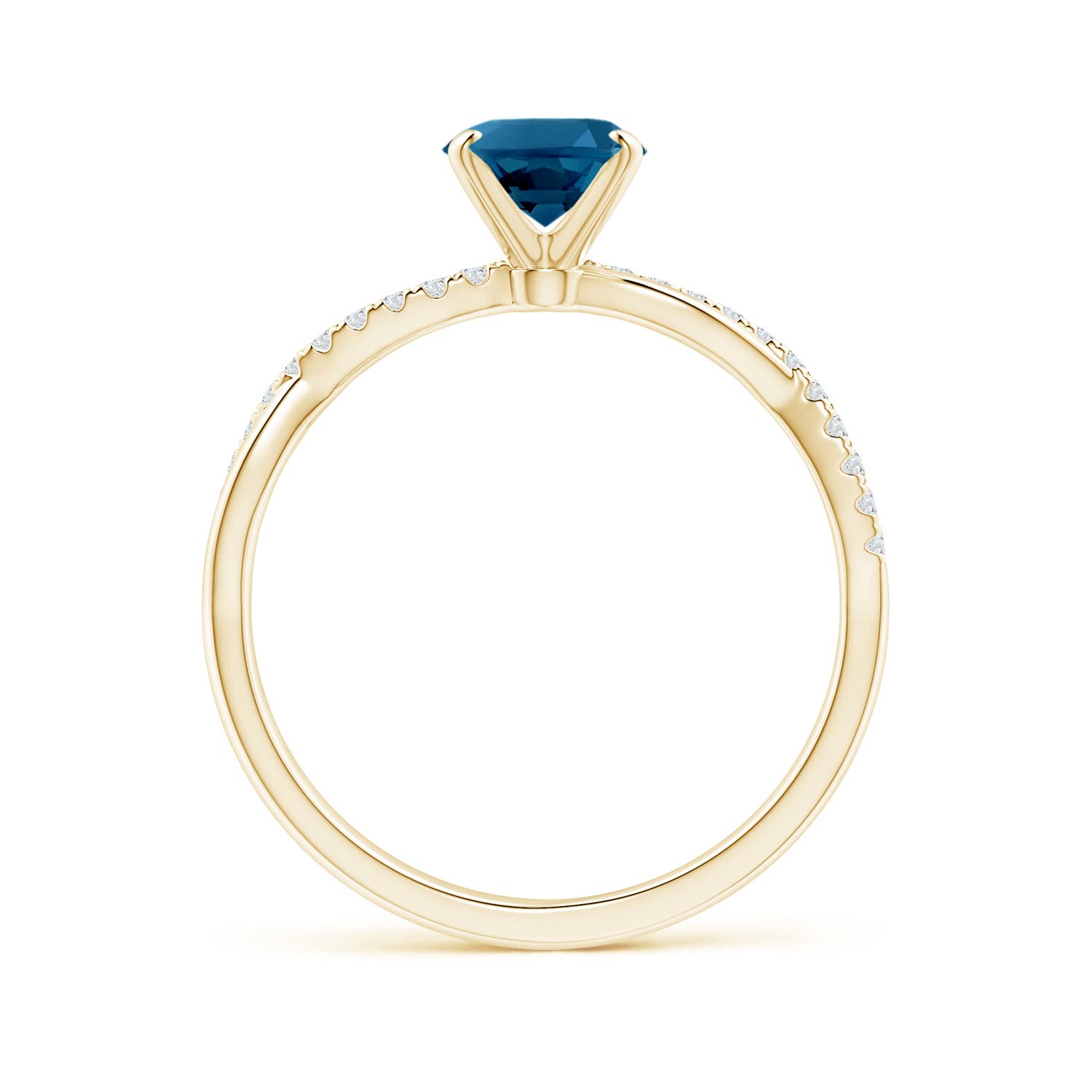 AAAA - London Blue Topaz / 1.61 CT / 14 KT Yellow Gold