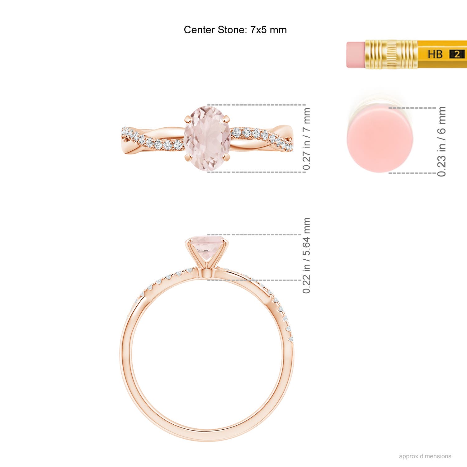 A - Morganite / 0.81 CT / 14 KT Rose Gold