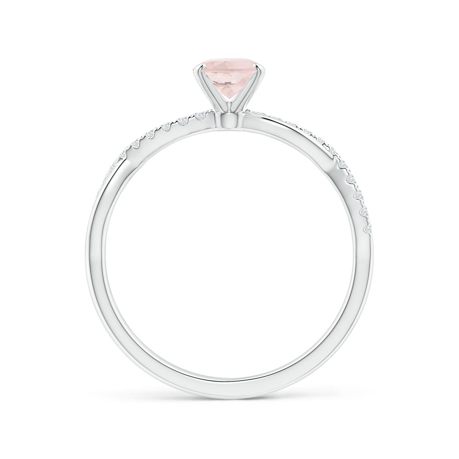 A - Morganite / 0.81 CT / 14 KT White Gold