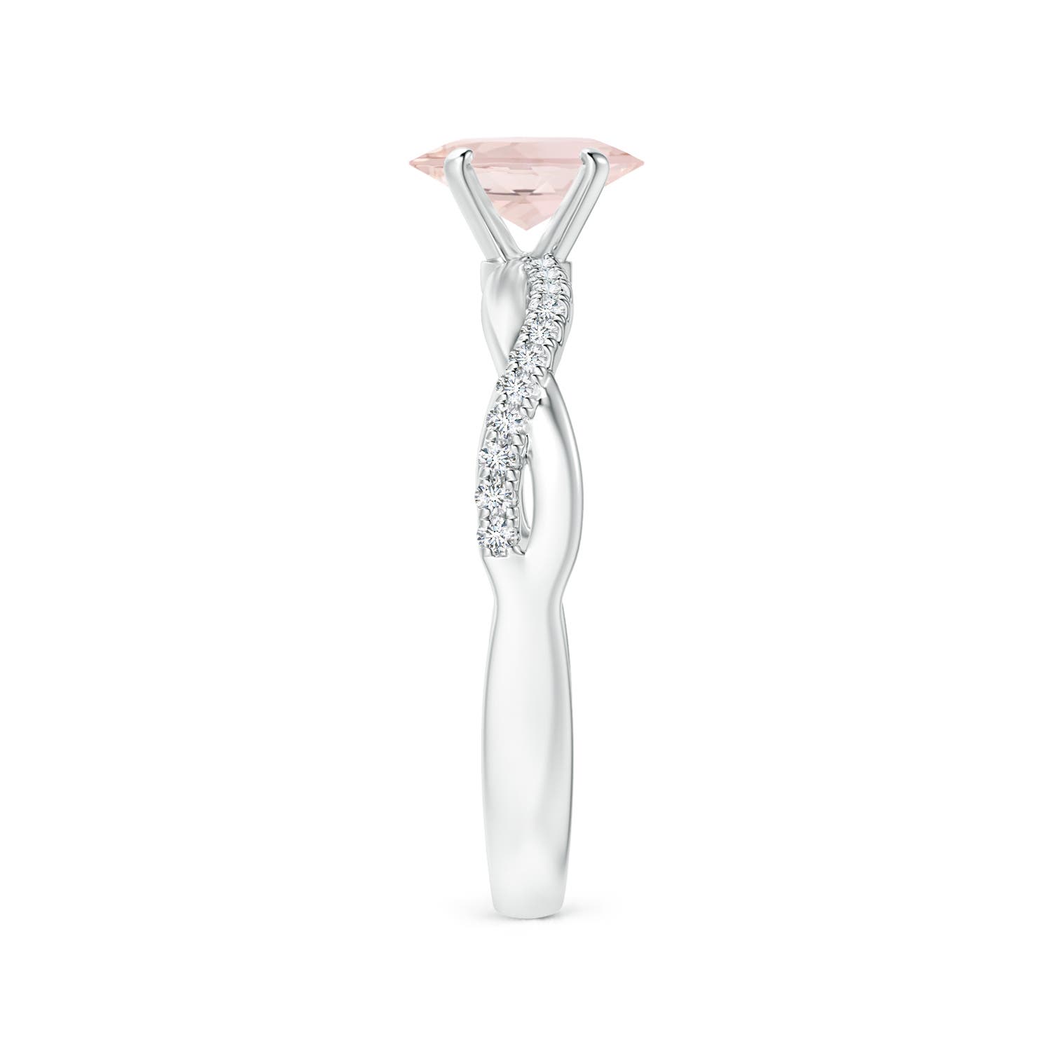 A - Morganite / 0.81 CT / 14 KT White Gold