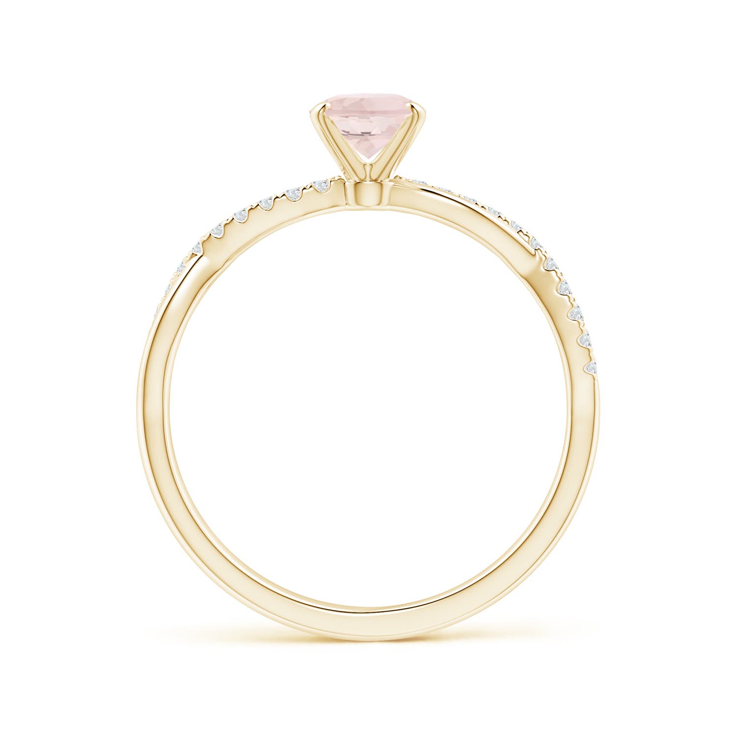 A - Morganite / 0.81 CT / 14 KT Yellow Gold