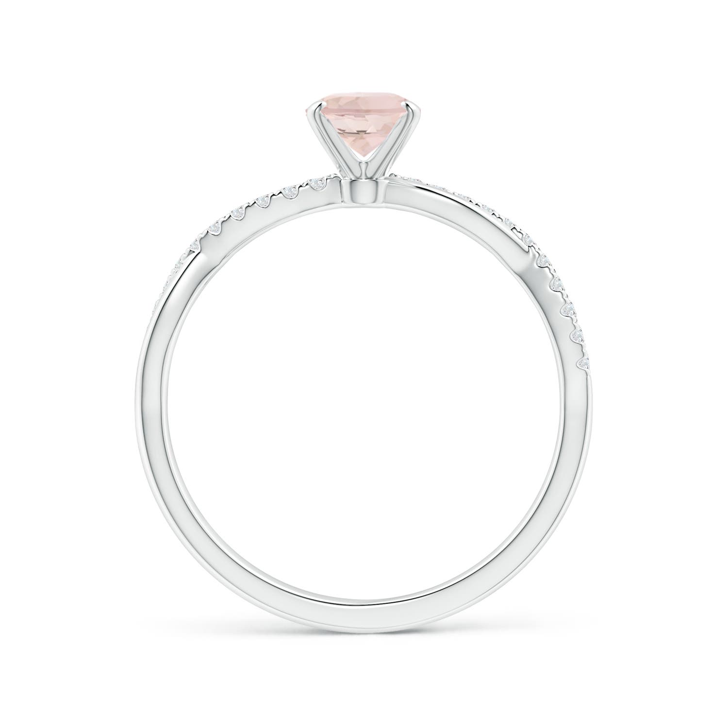 AA - Morganite / 0.81 CT / 14 KT White Gold