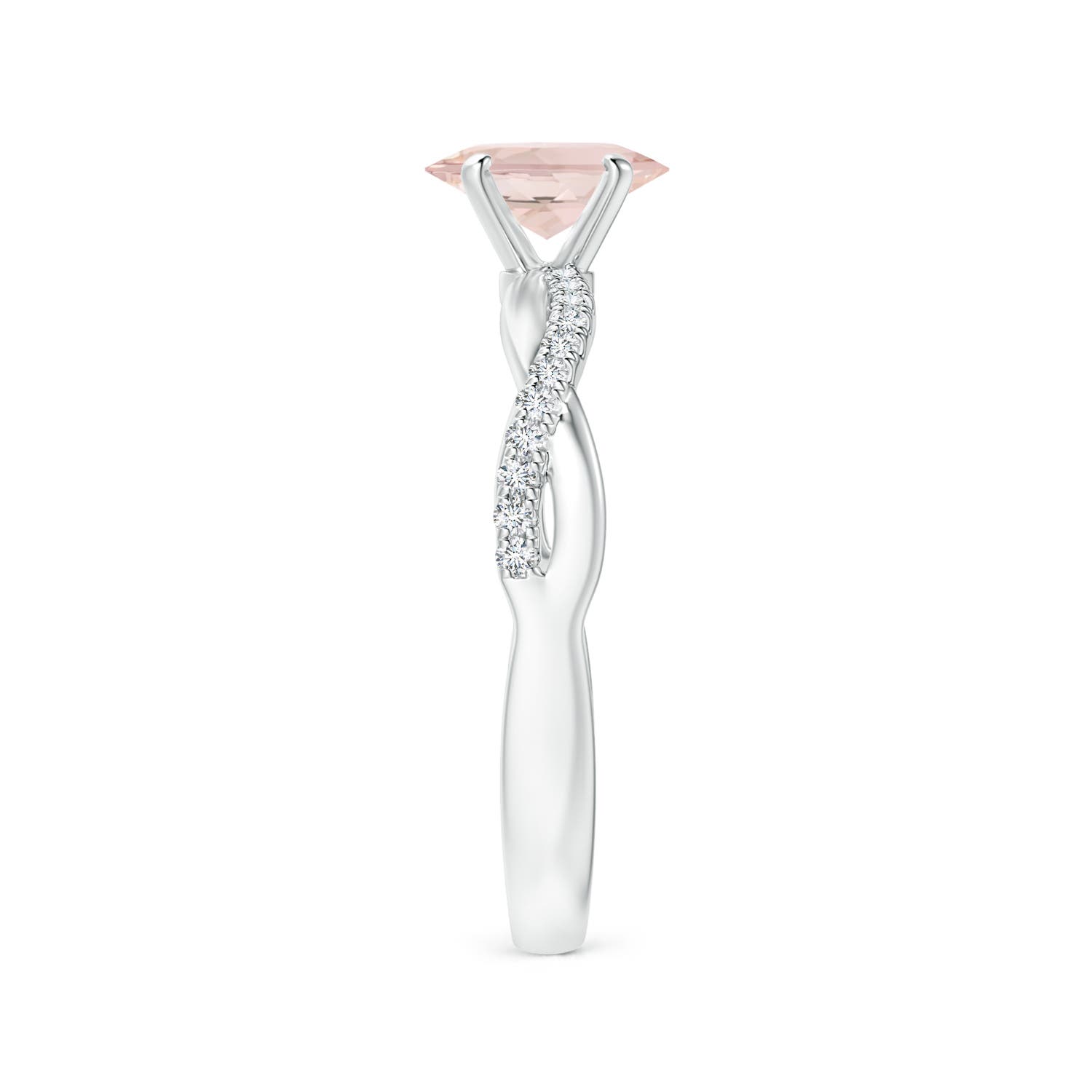 AA - Morganite / 0.81 CT / 14 KT White Gold