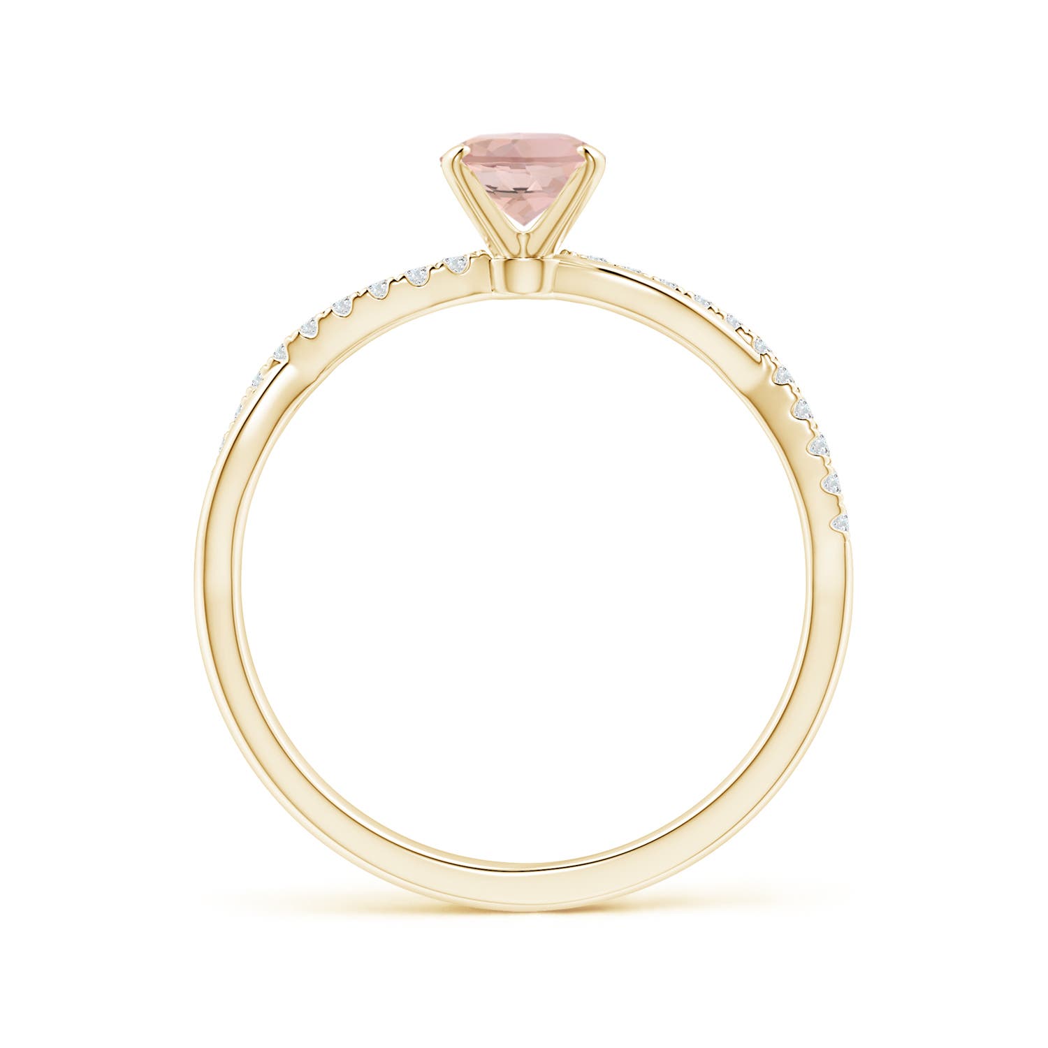 AAAA - Morganite / 0.81 CT / 14 KT Yellow Gold