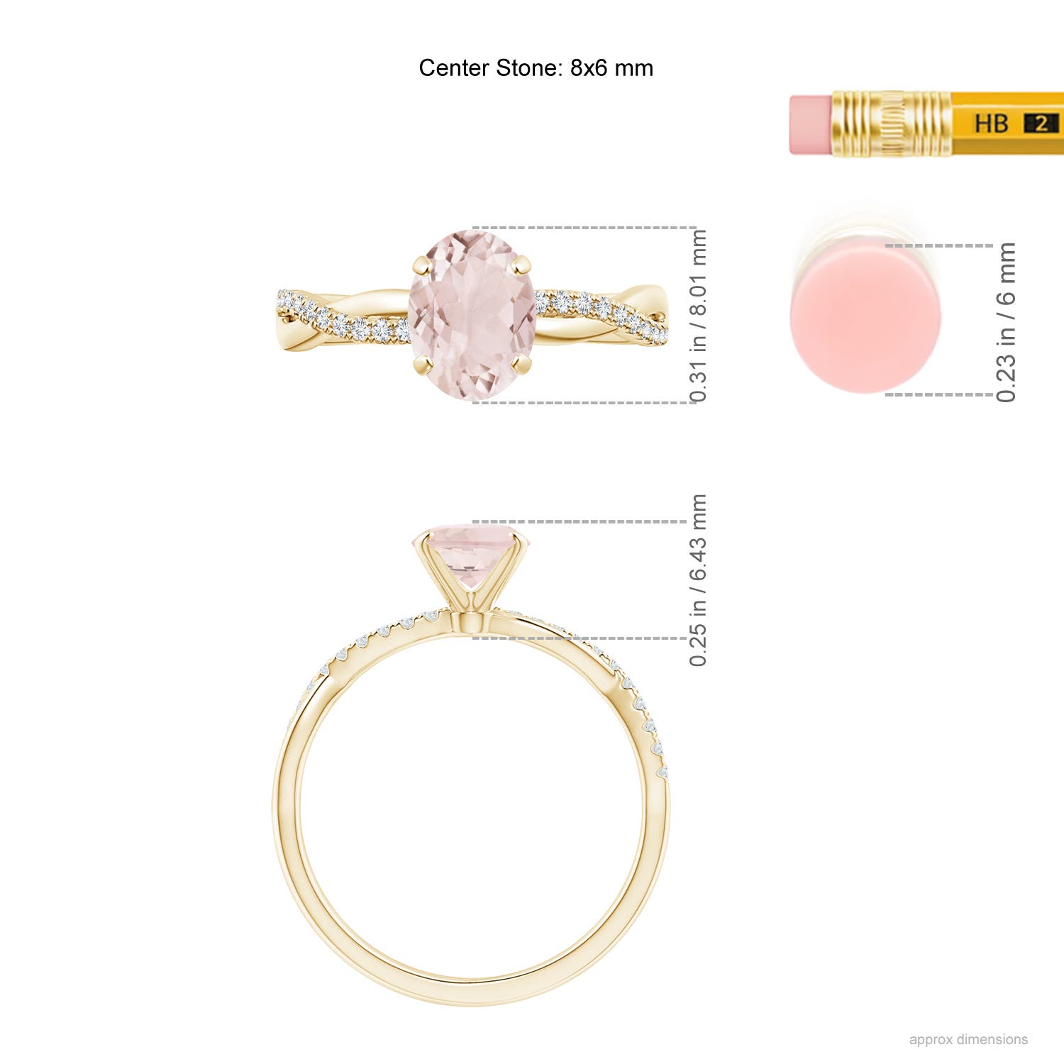 A - Morganite / 1.21 CT / 14 KT Yellow Gold