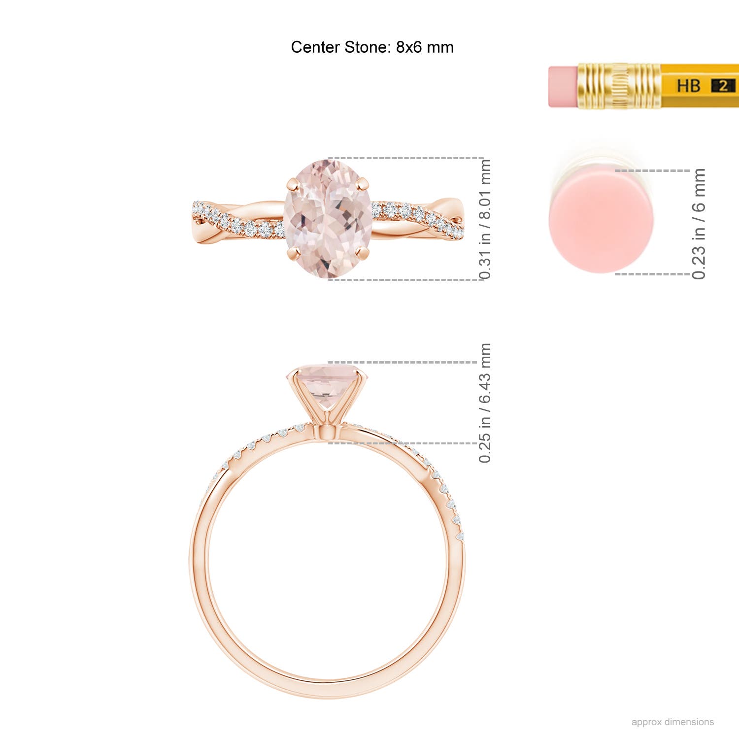 AA - Morganite / 1.21 CT / 14 KT Rose Gold