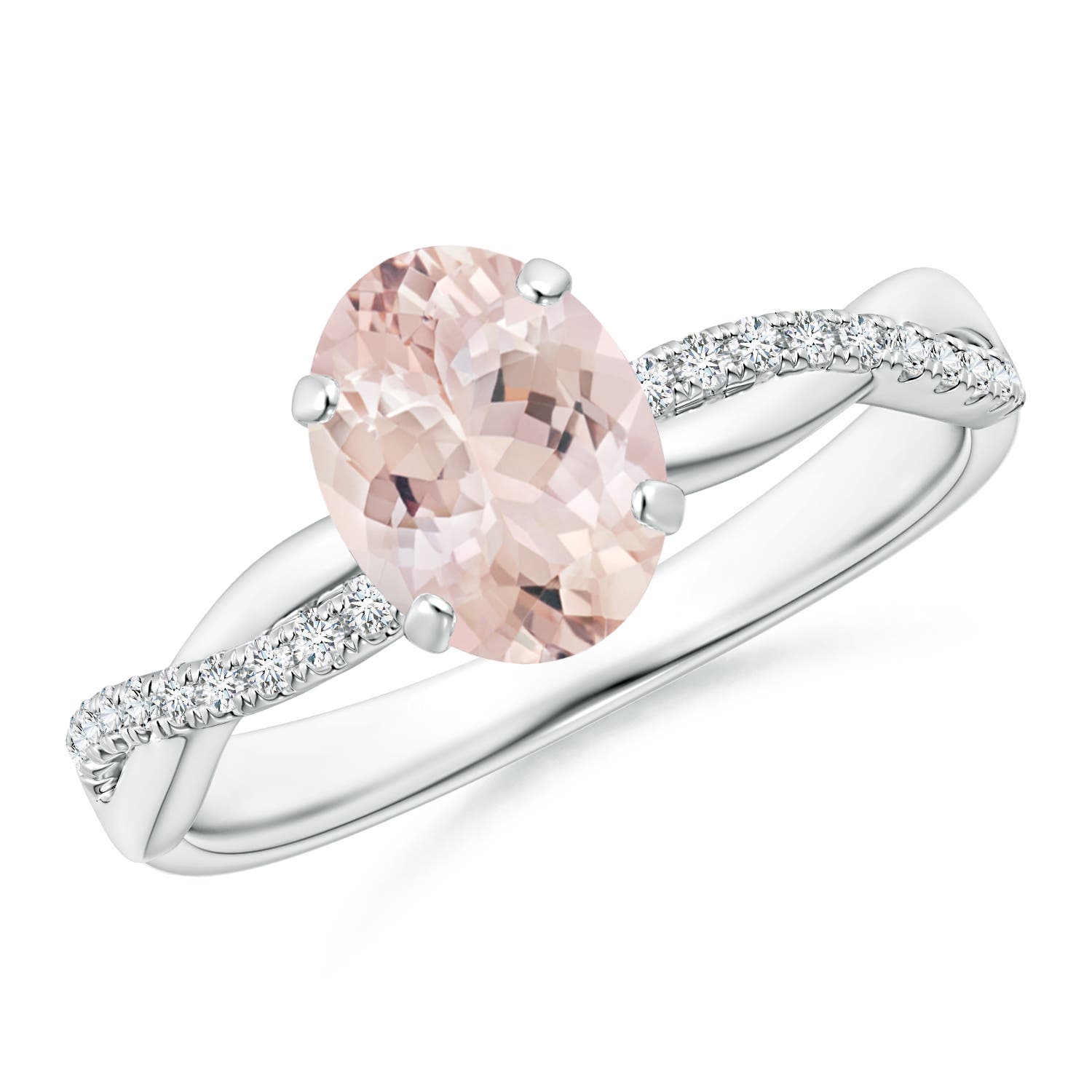 AA - Morganite / 1.21 CT / 14 KT White Gold