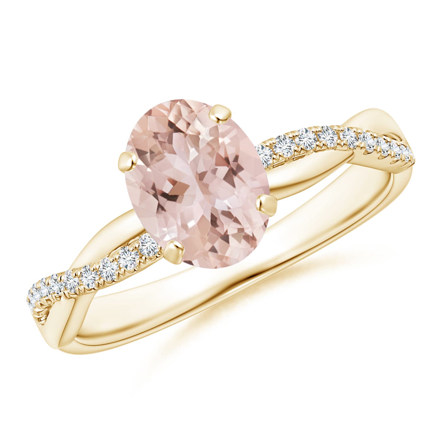 AAA - Morganite / 1.21 CT / 14 KT Yellow Gold