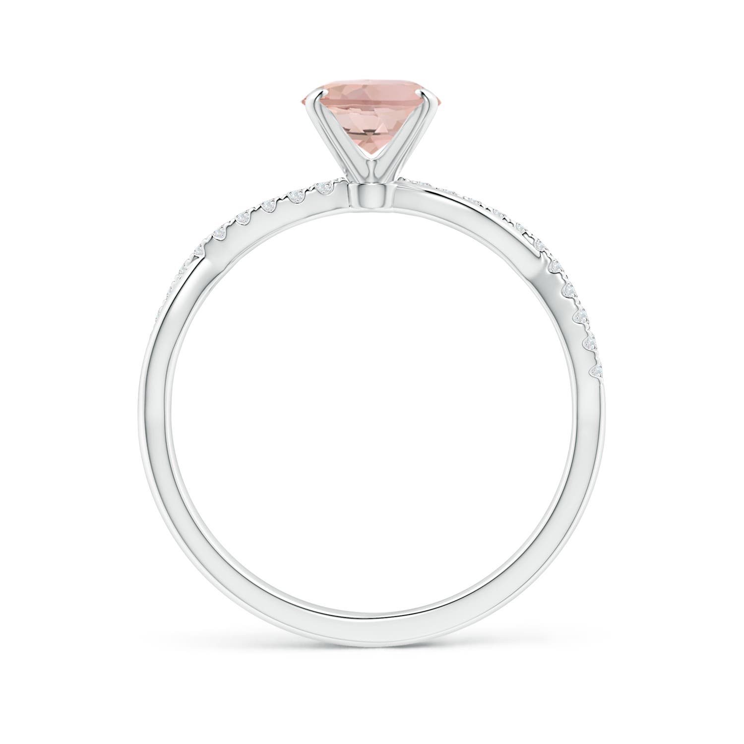 AAAA - Morganite / 1.21 CT / 14 KT White Gold