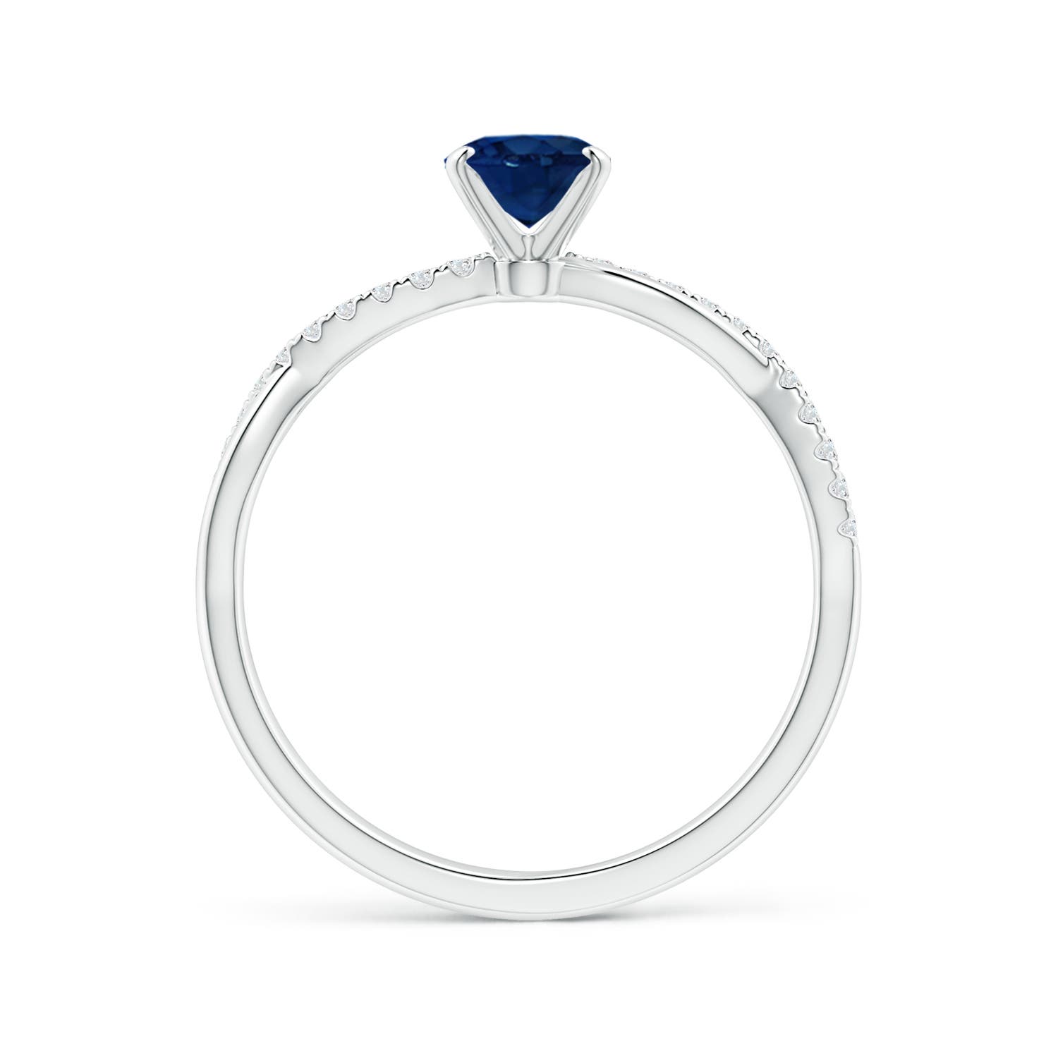 AA - Blue Sapphire / 0.96 CT / 14 KT White Gold