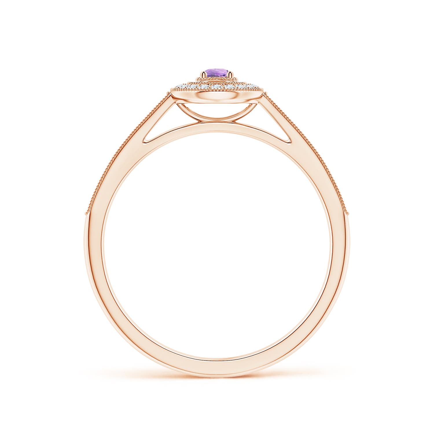 A - Amethyst / 0.19 CT / 14 KT Rose Gold