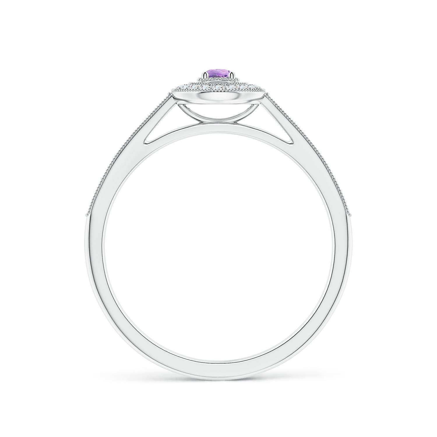 A - Amethyst / 0.19 CT / 14 KT White Gold