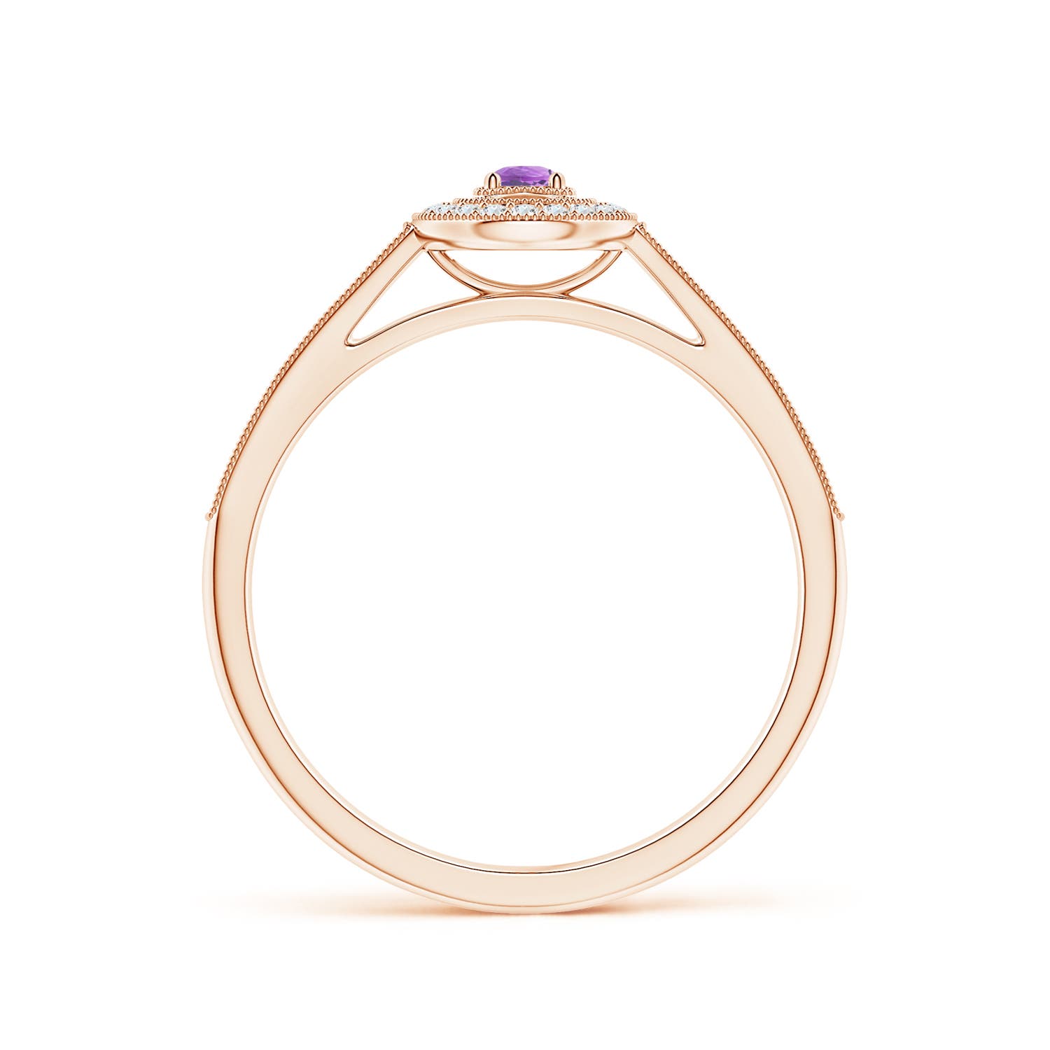 AA - Amethyst / 0.19 CT / 14 KT Rose Gold