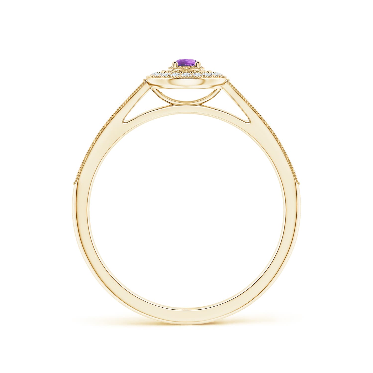 AAA - Amethyst / 0.19 CT / 14 KT Yellow Gold