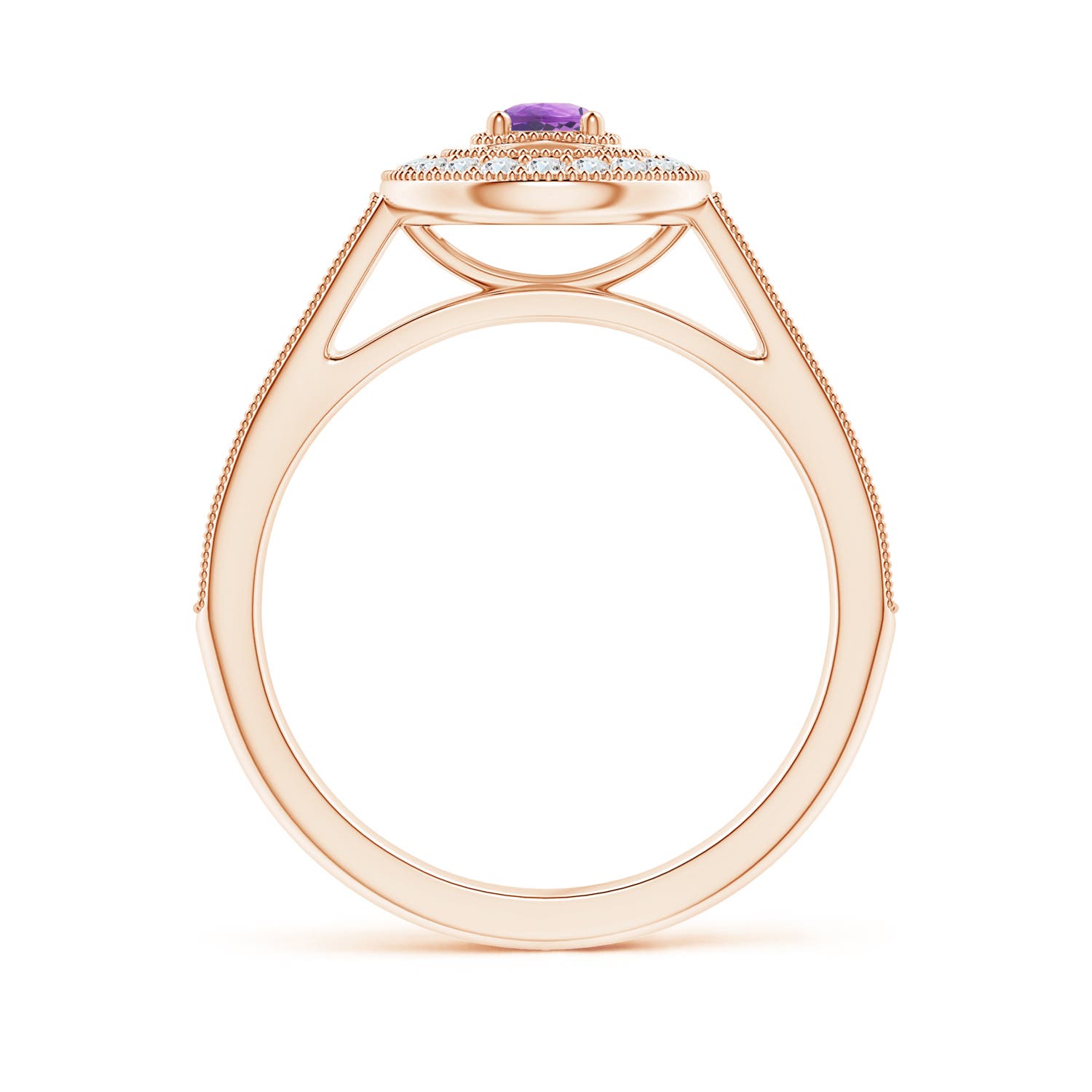 A - Amethyst / 0.46 CT / 14 KT Rose Gold