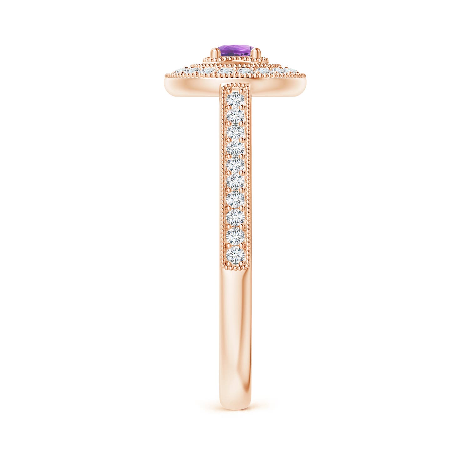 A - Amethyst / 0.46 CT / 14 KT Rose Gold