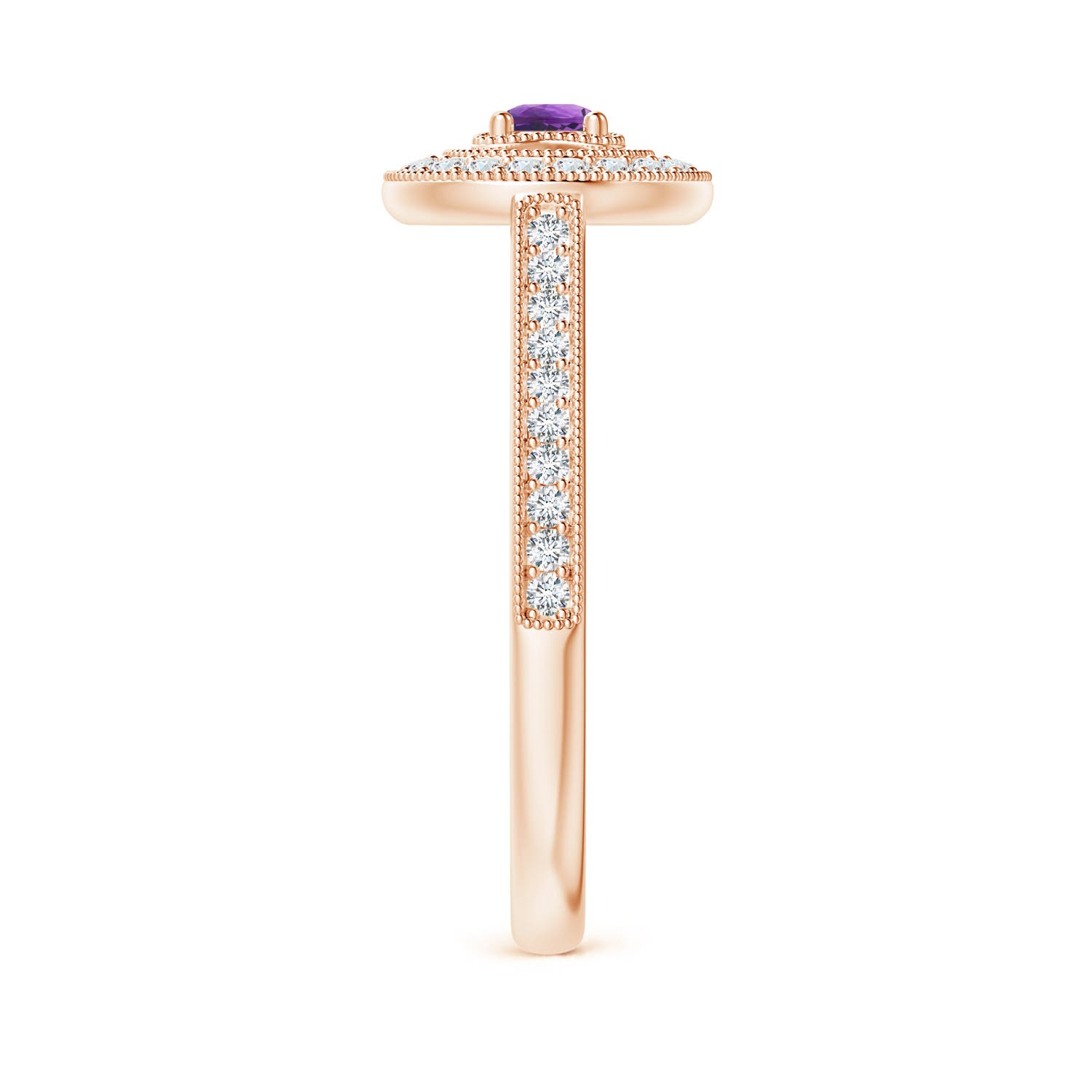 AAA - Amethyst / 0.46 CT / 14 KT Rose Gold