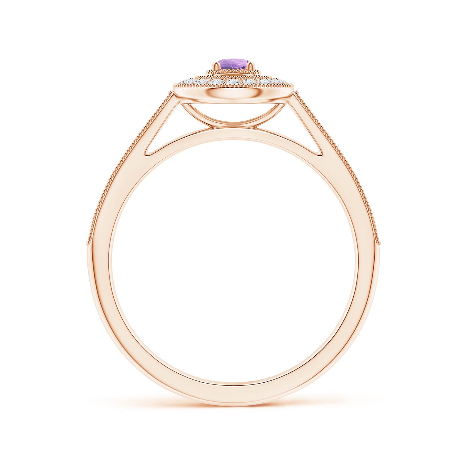 A - Amethyst / 0.31 CT / 14 KT Rose Gold