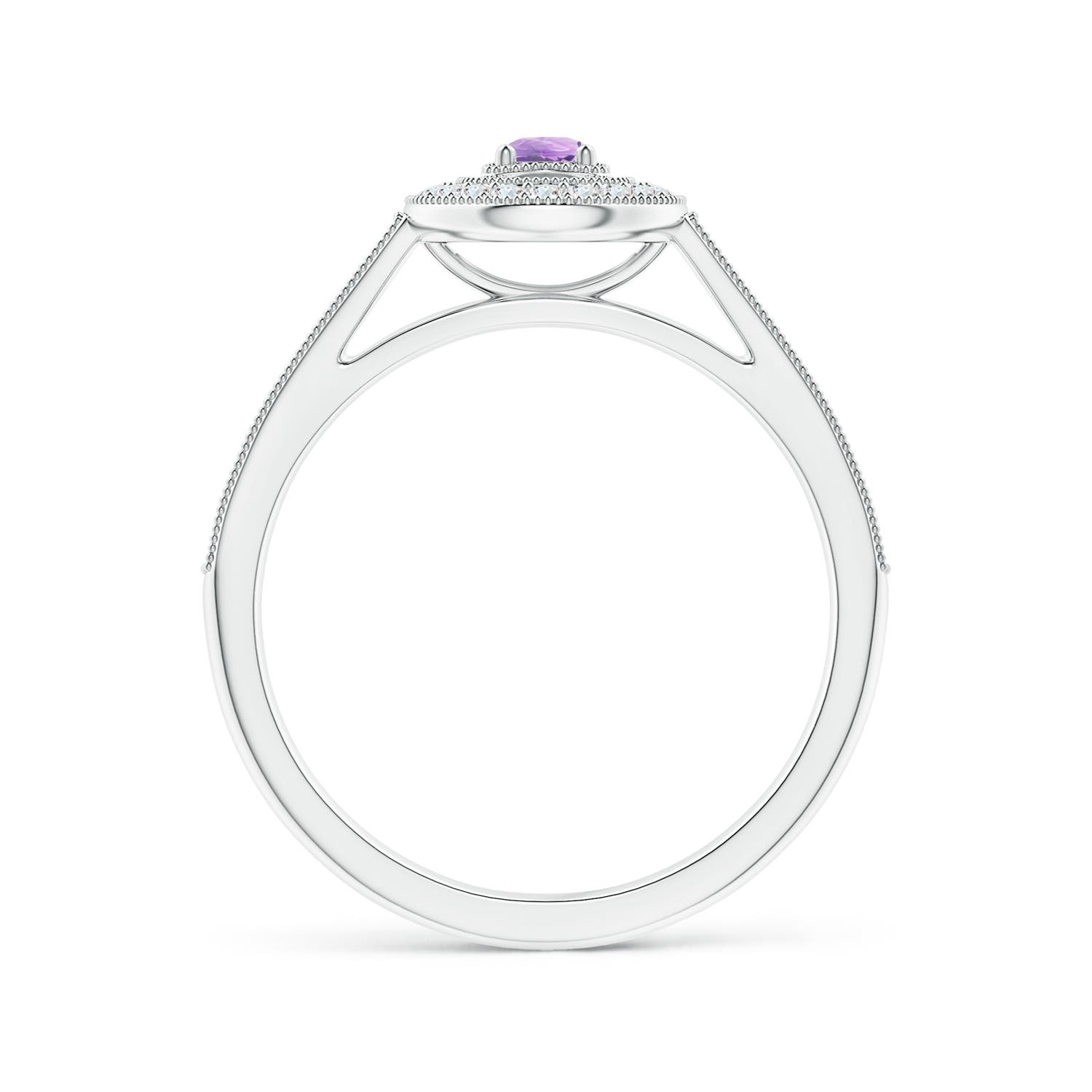 A - Amethyst / 0.31 CT / 14 KT White Gold