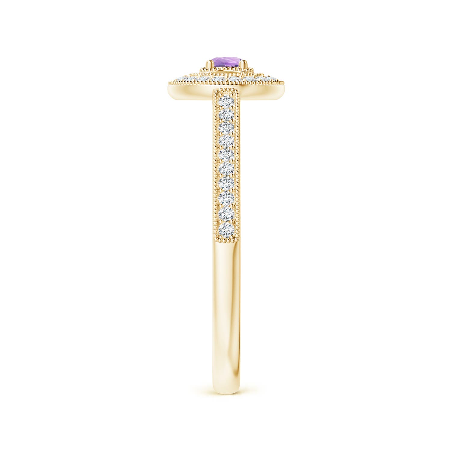 A - Amethyst / 0.31 CT / 14 KT Yellow Gold